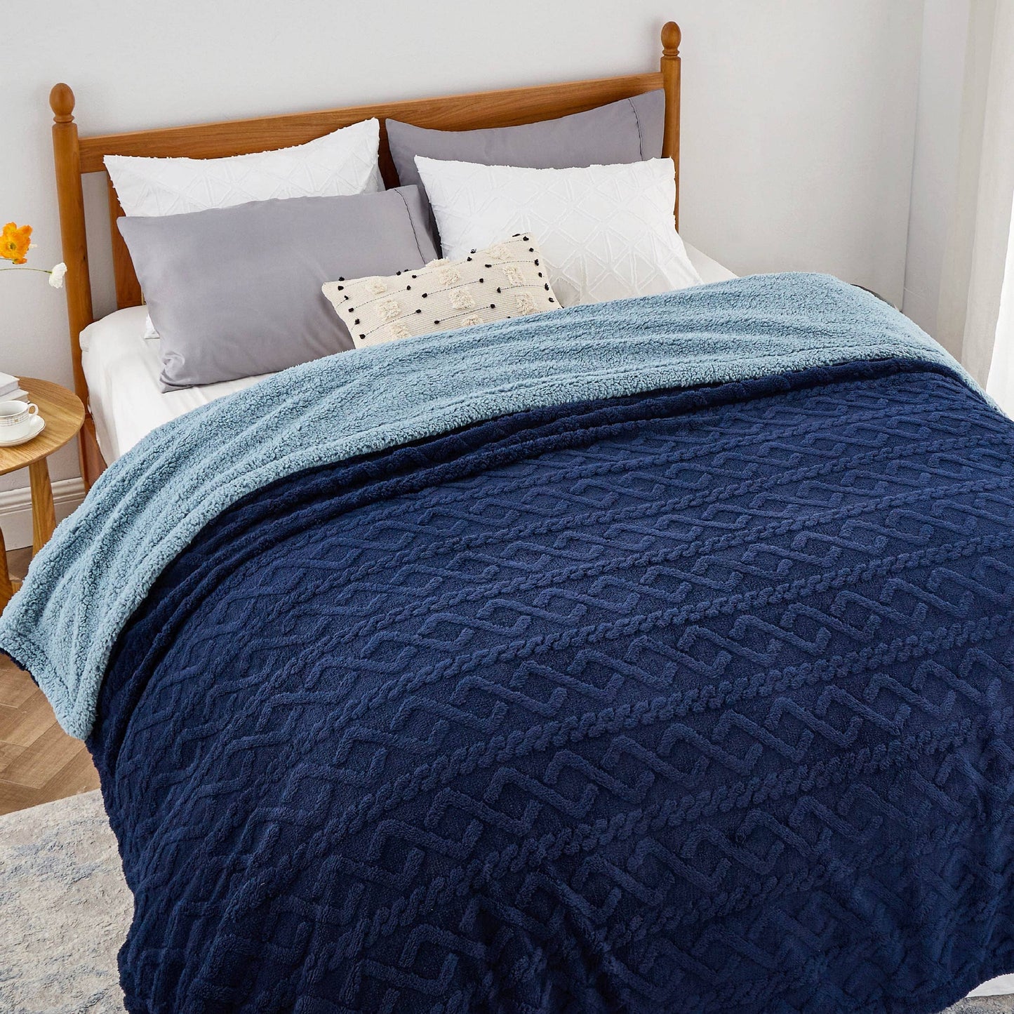 Sherpa Throw Blanket For Couch