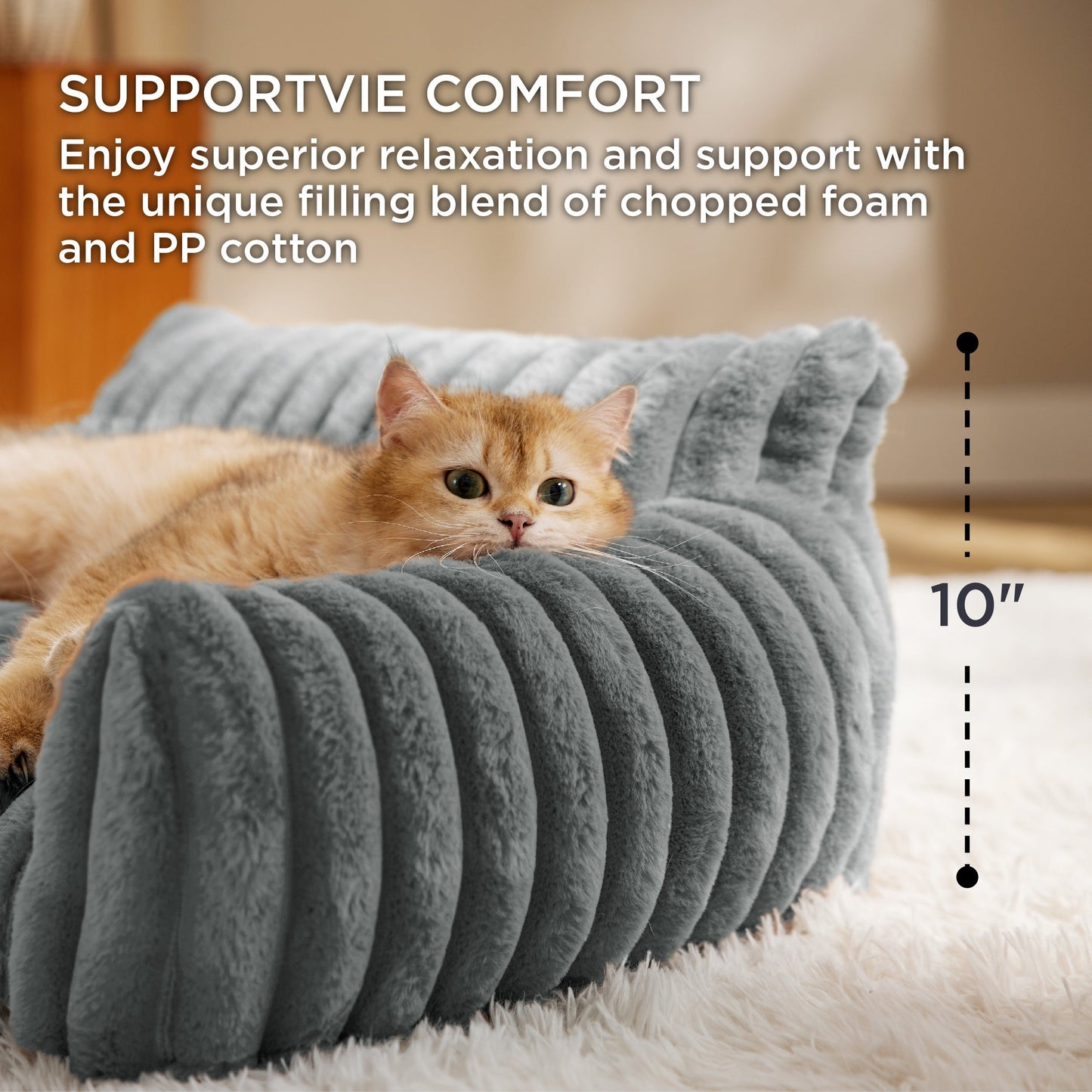 Corduroy Fleece Pet Couch