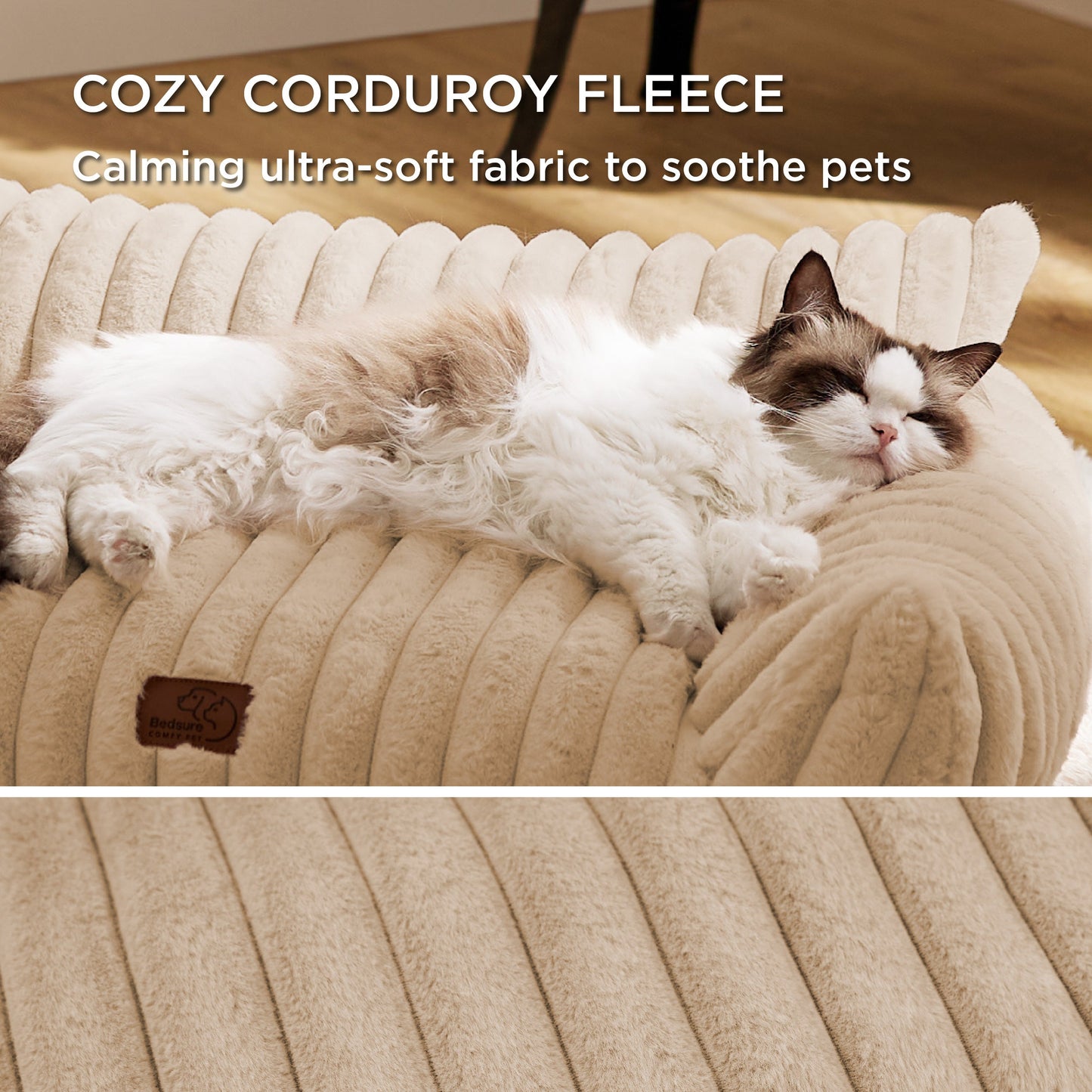 Corduroy Fleece Pet Couch