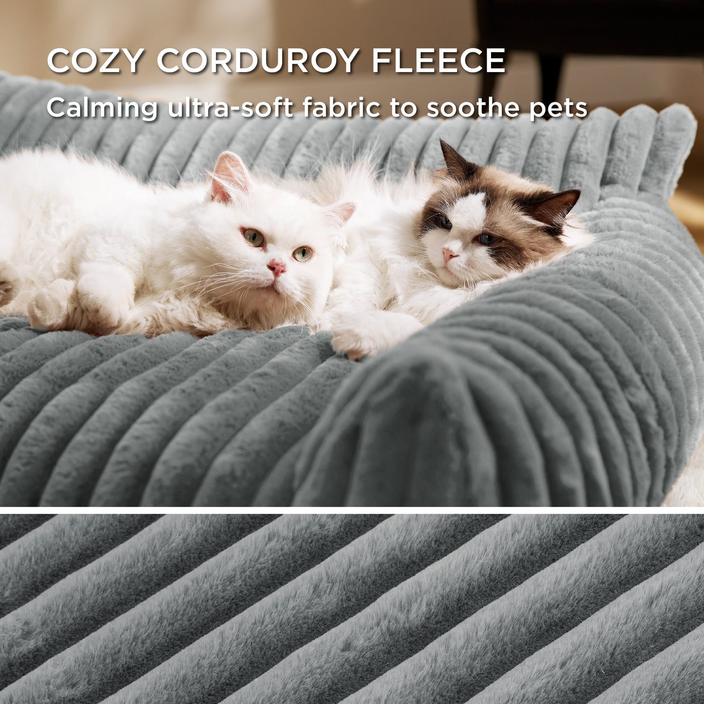 Corduroy Fleece Pet Couch