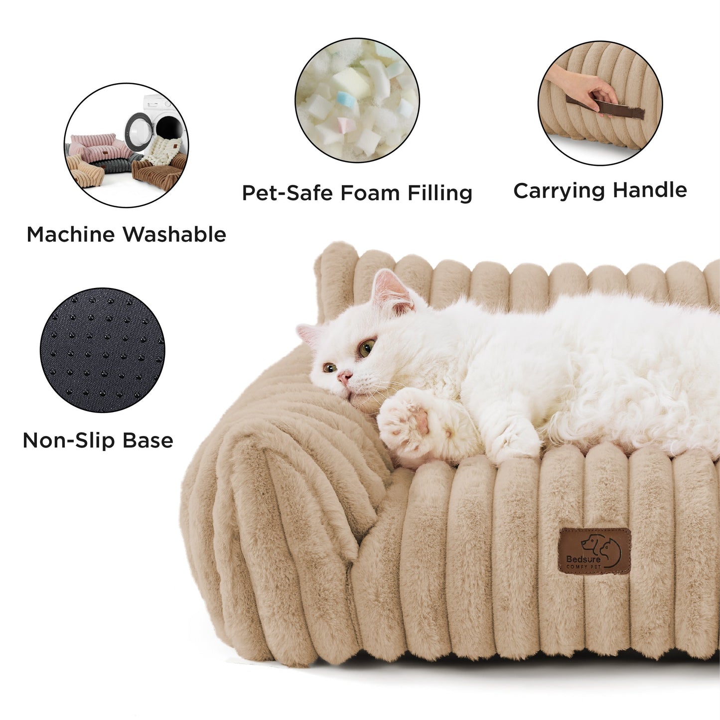 Corduroy Fleece Pet Couch