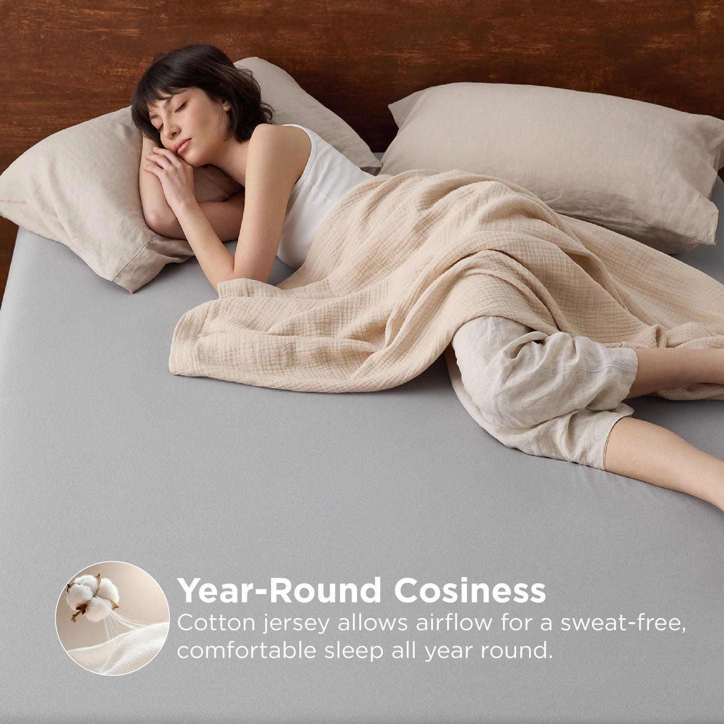 100% Cotton Jersey Fitted Sheet