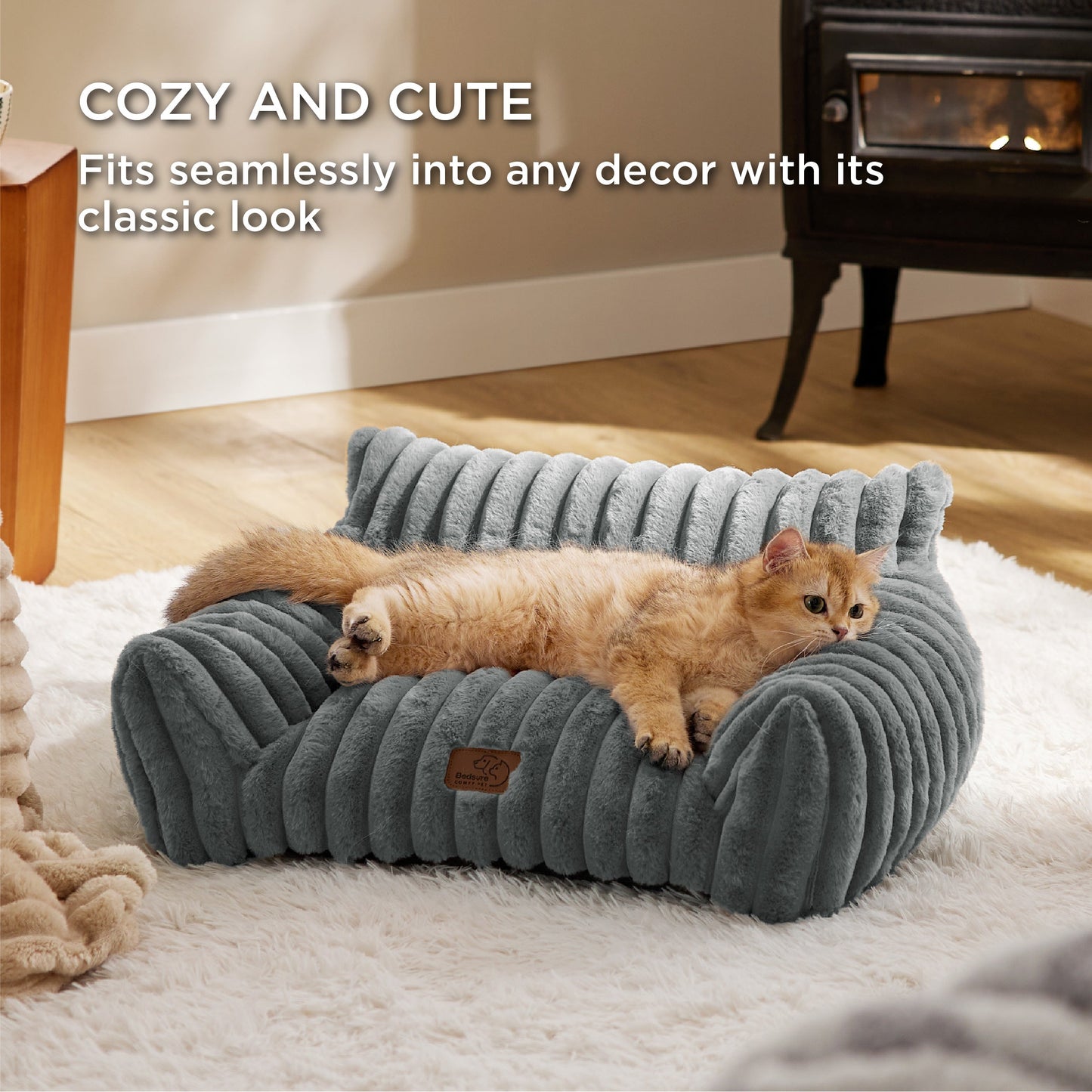 Corduroy Fleece Pet Couch