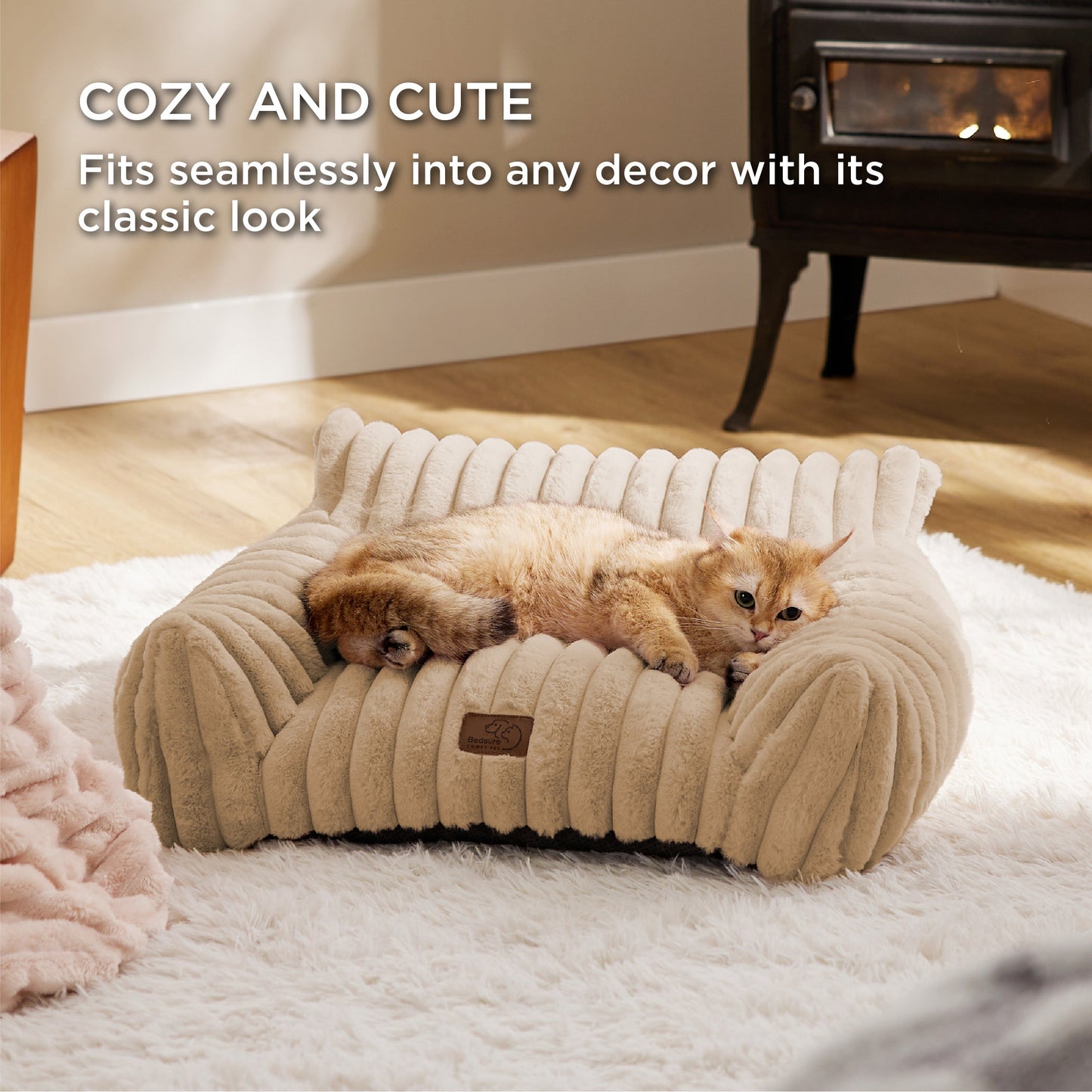 Corduroy Fleece Pet Couch