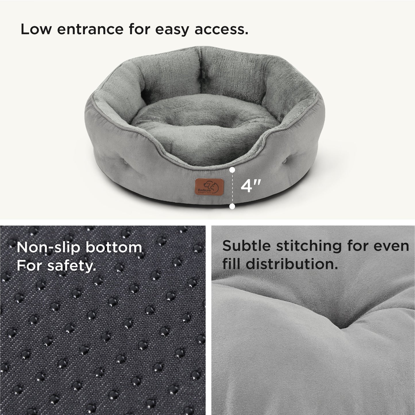 Solid Round Pet Bed