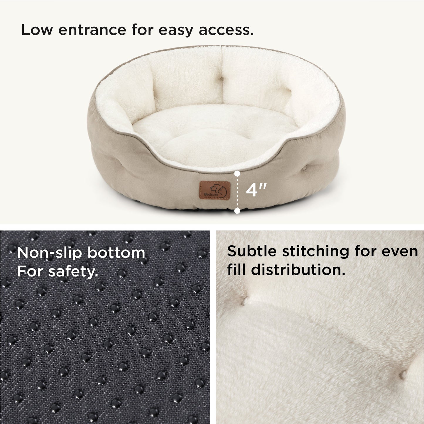 Solid Round Pet Bed