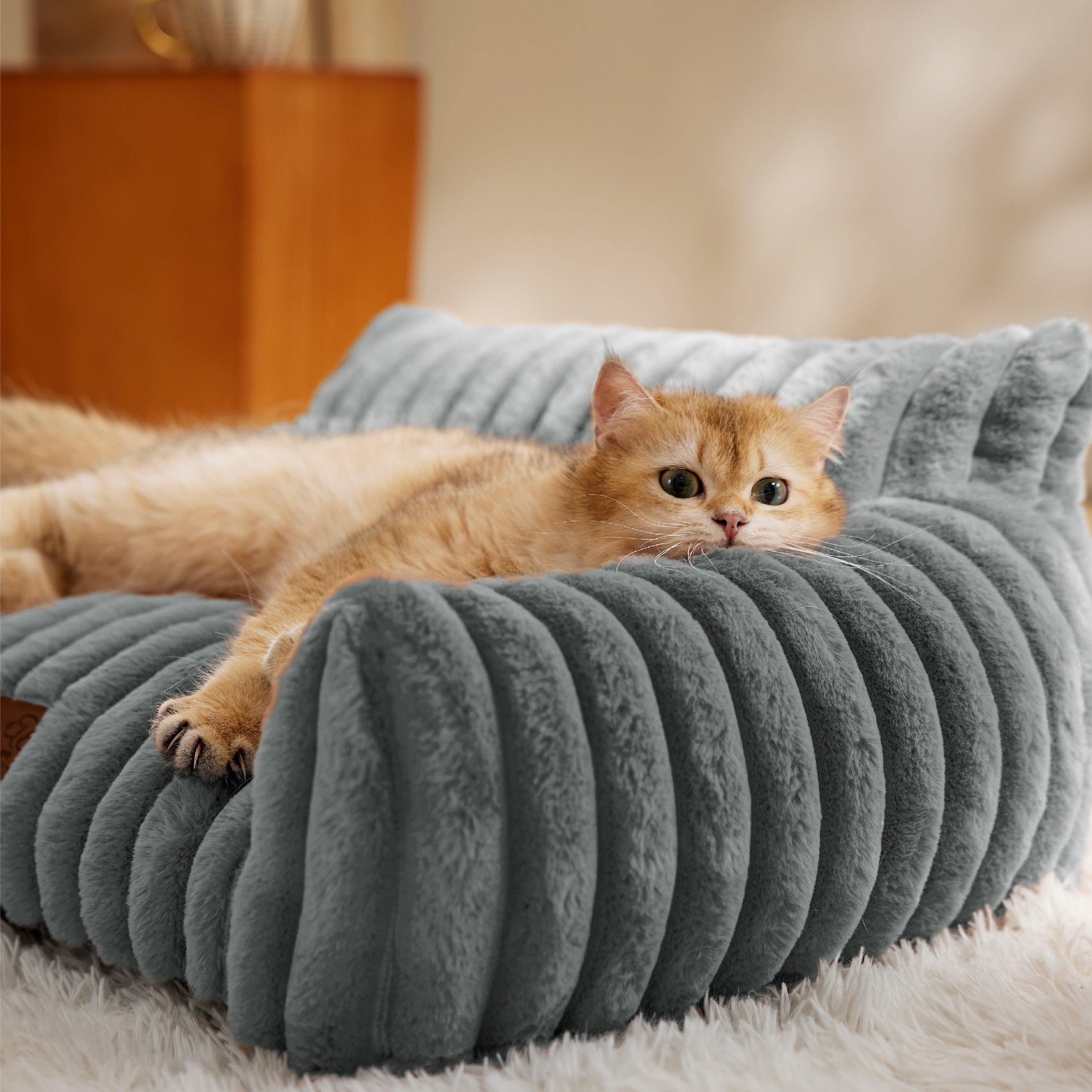 Corduroy Fleece Pet Couch