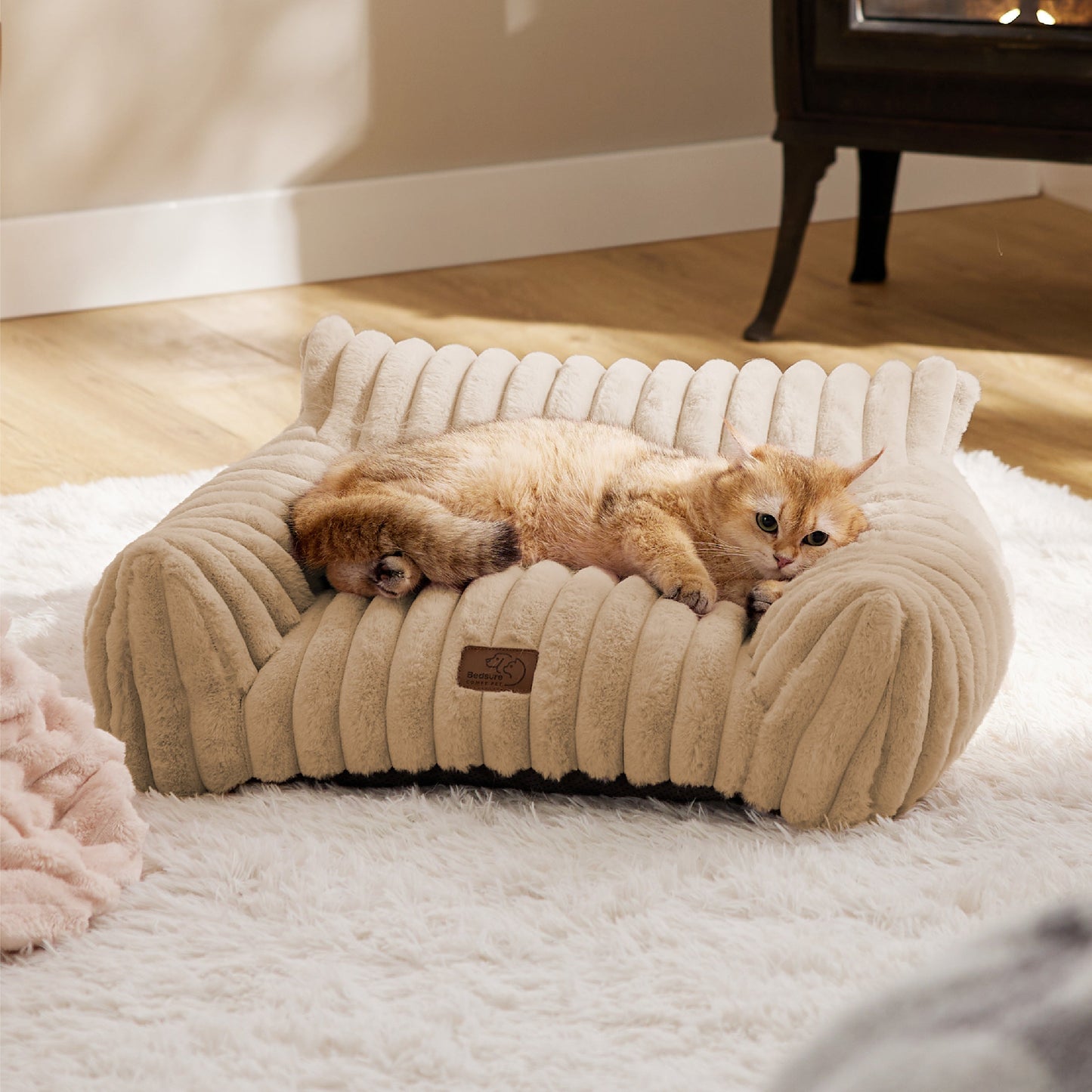 Corduroy Fleece Pet Couch