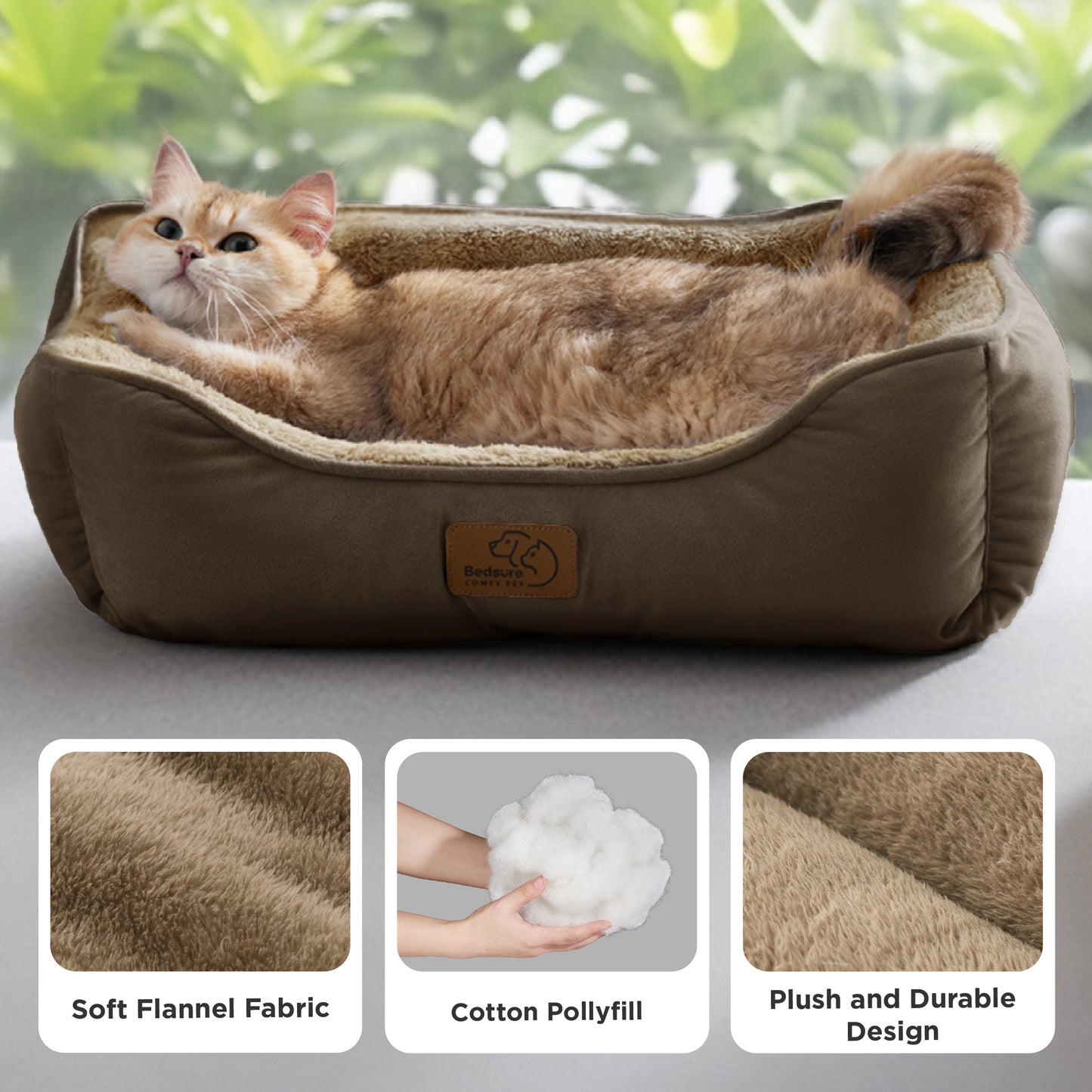 Rectangle Fleece Pet Bed