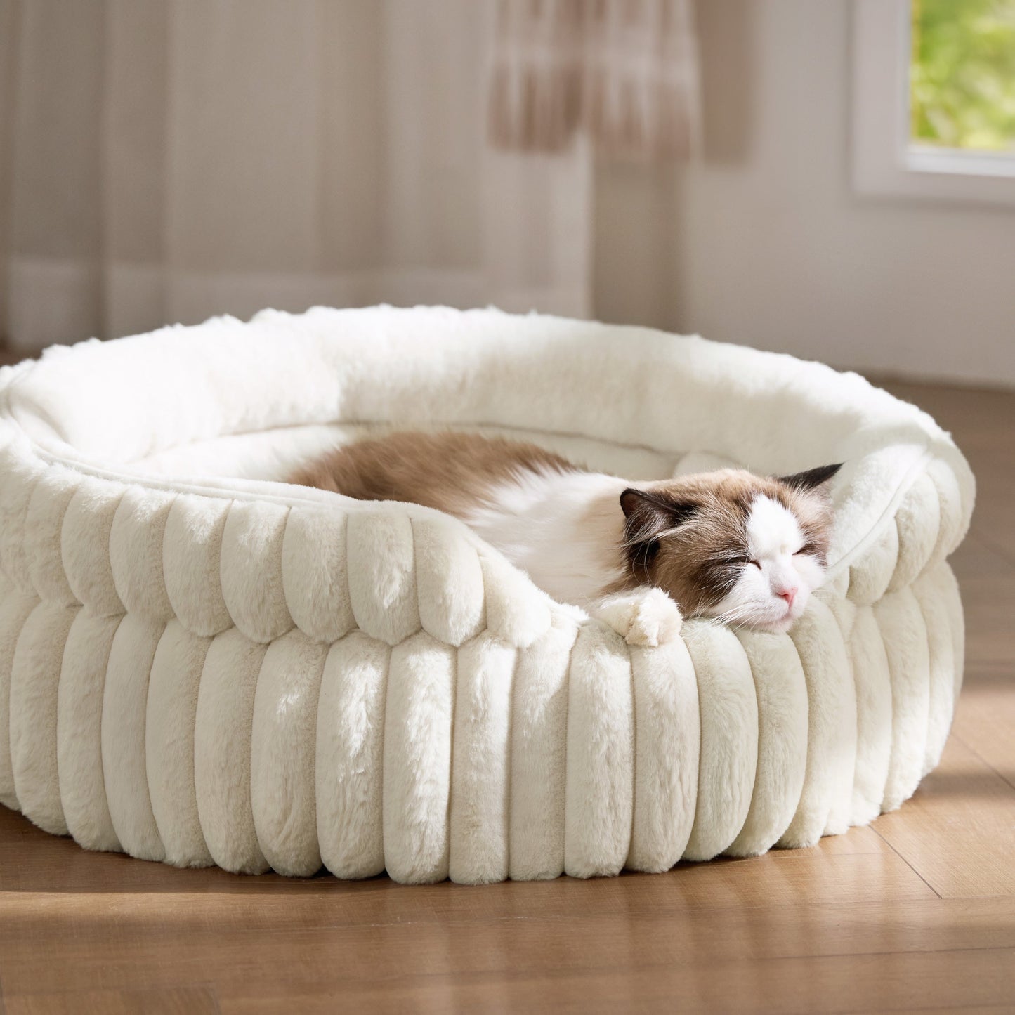 Double-Layer Faux Fur Pet Bed