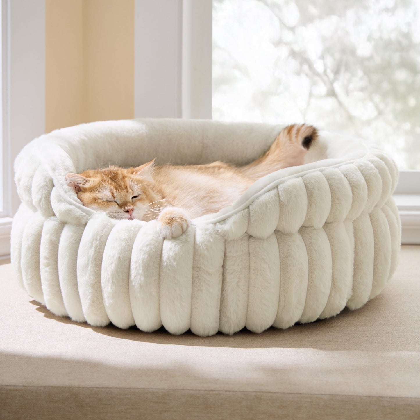 Double-Layer Faux Fur Pet Bed