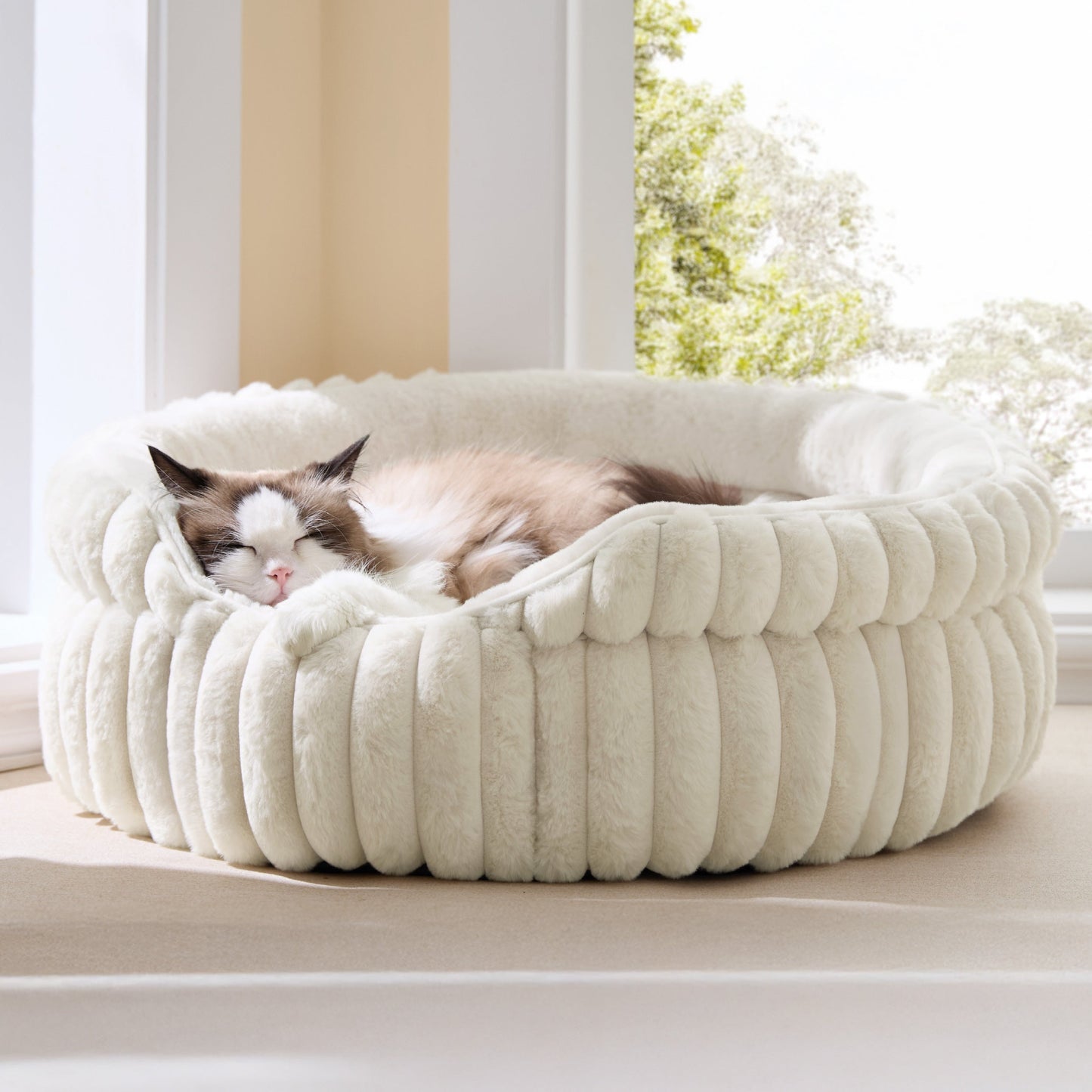 Double-Layer Faux Fur Pet Bed