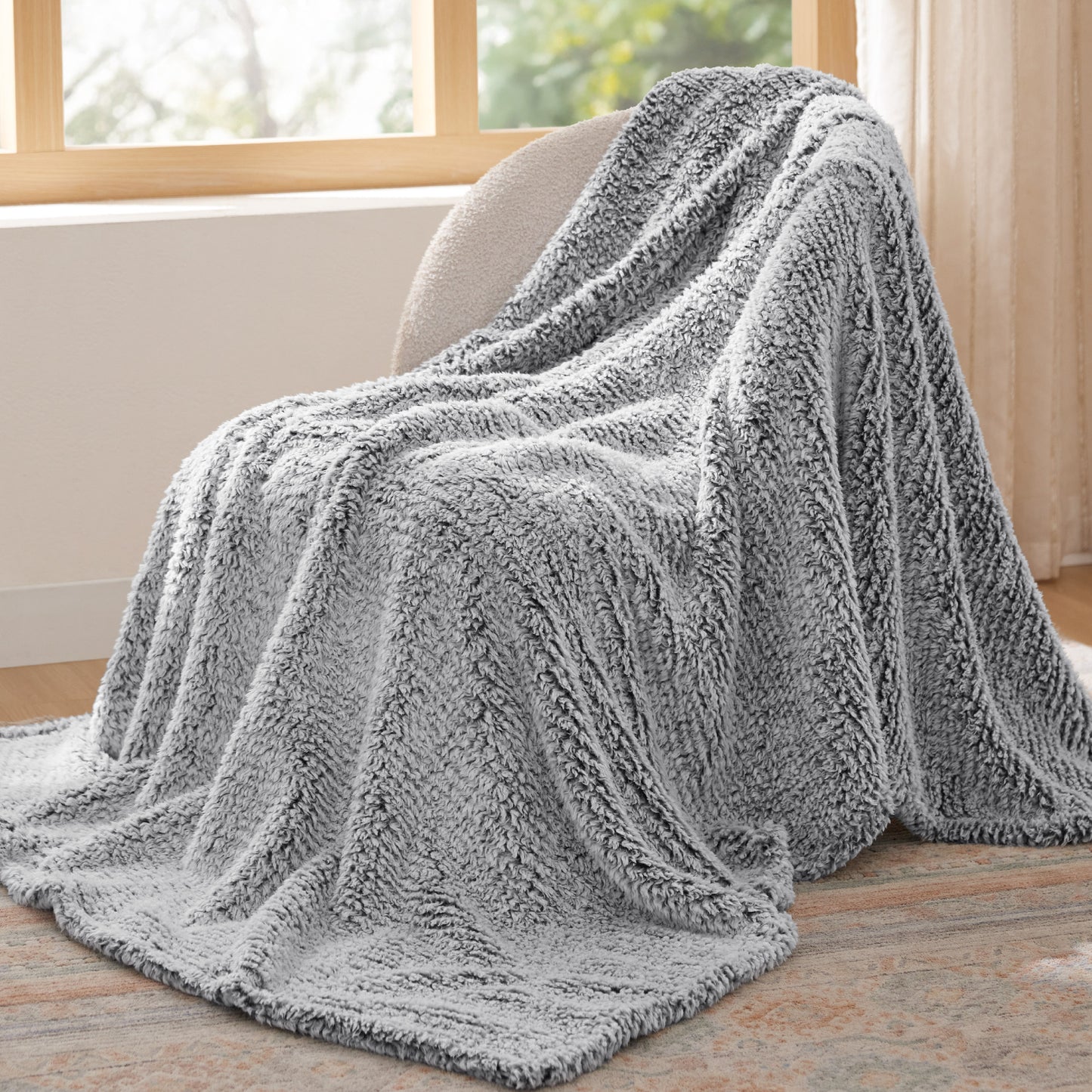 Melange Shaggy Sherpa Blanket