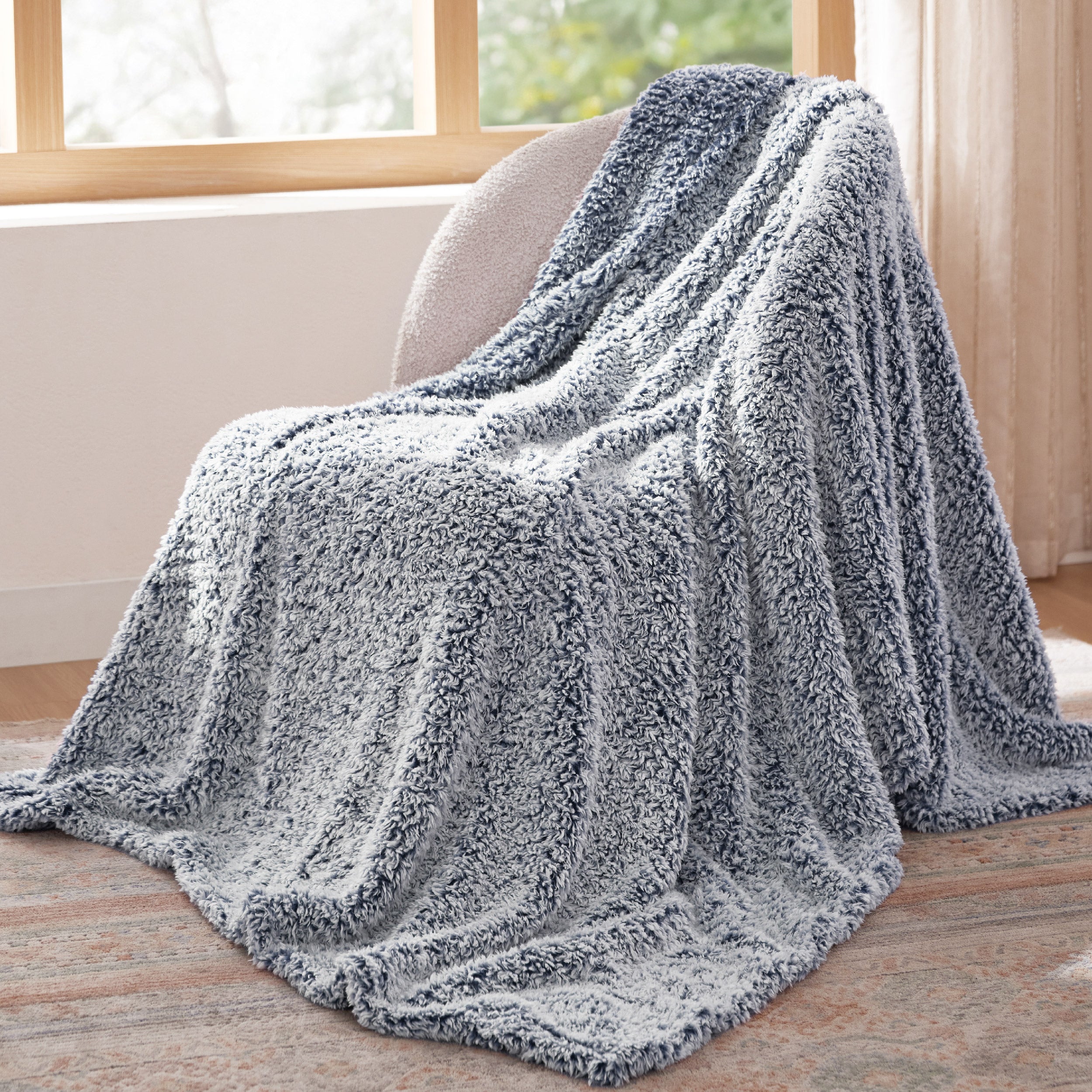 Melange Shaggy Sherpa Blanket