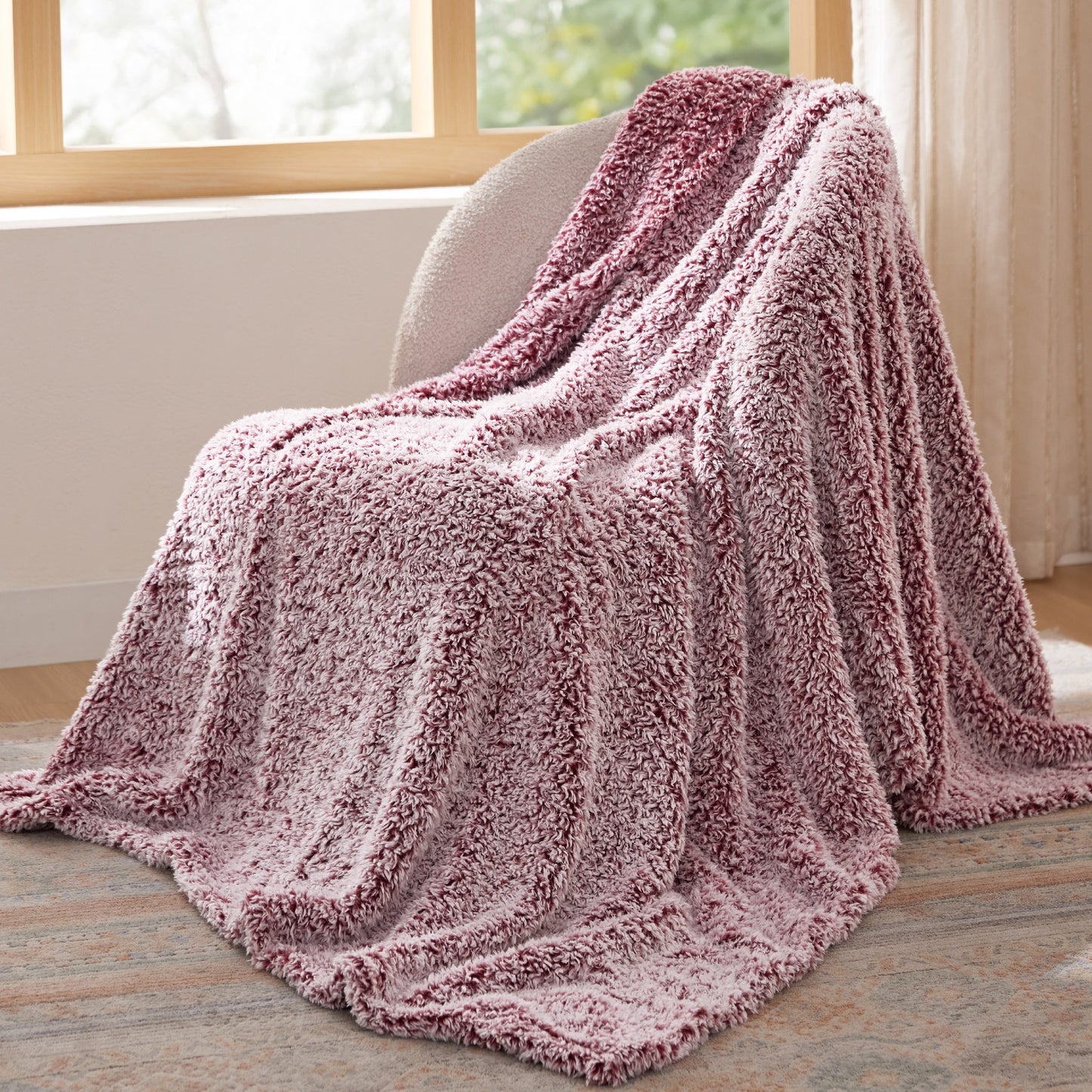 Melange Shaggy Sherpa Blanket