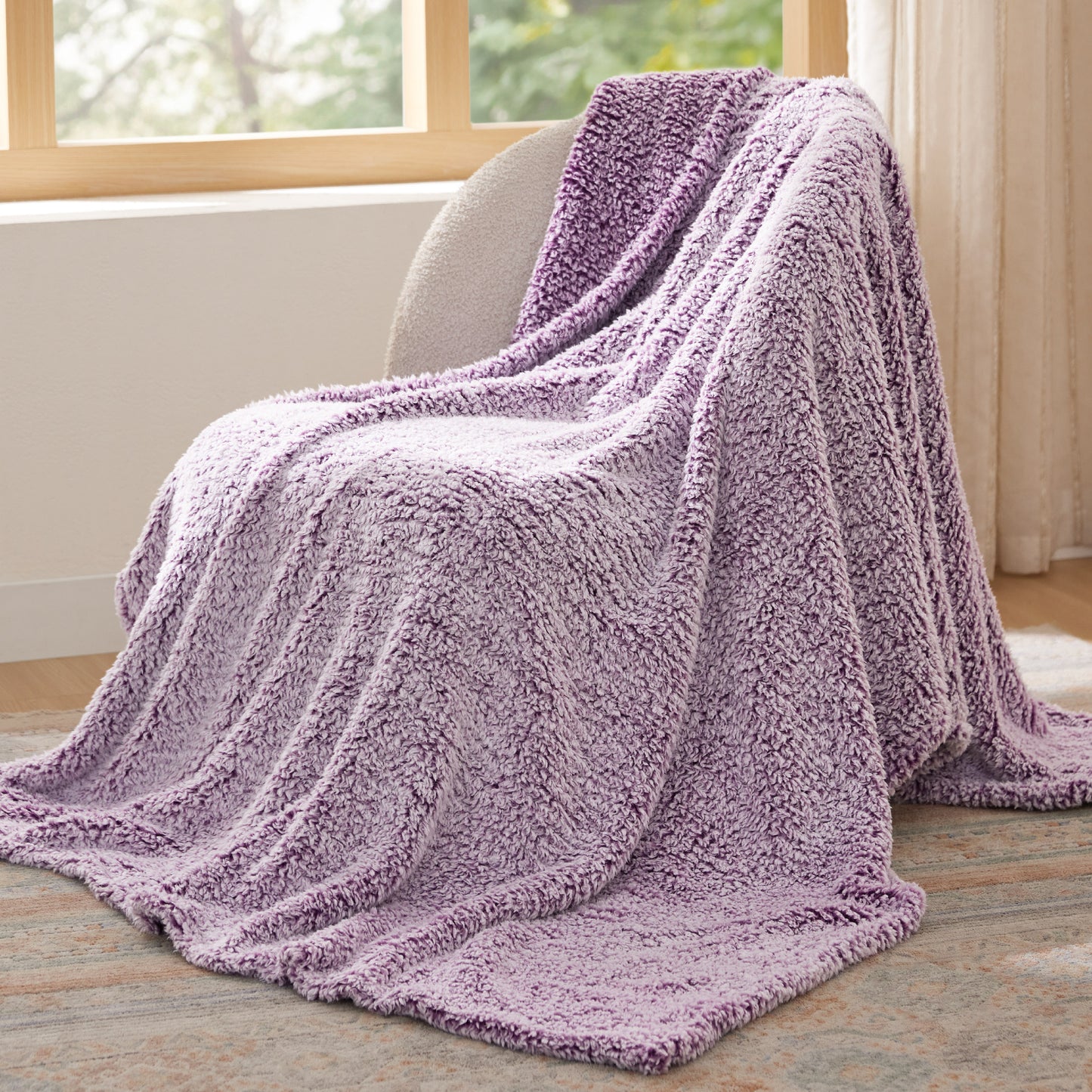 Melange Shaggy Sherpa Blanket