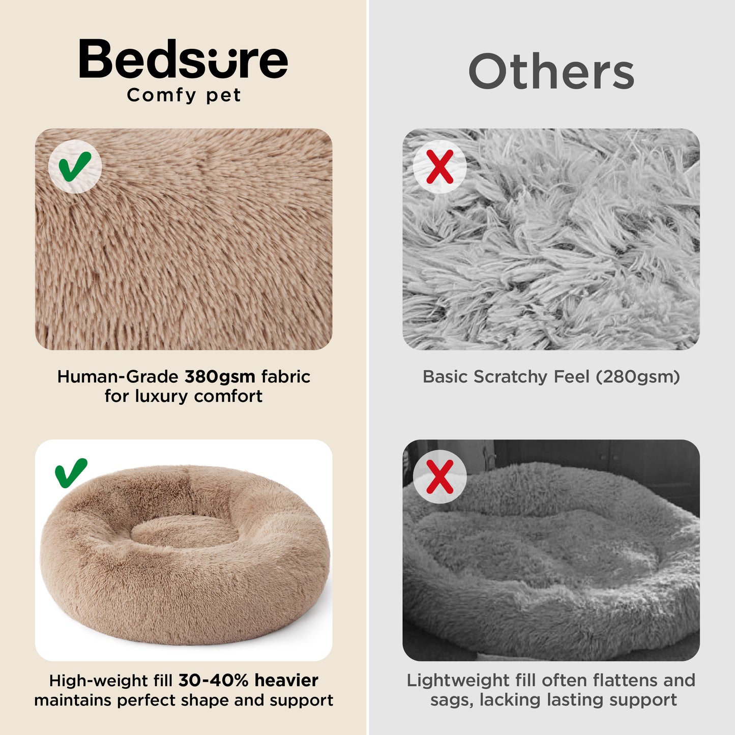 Cat Bed-Solid PV Fleece
