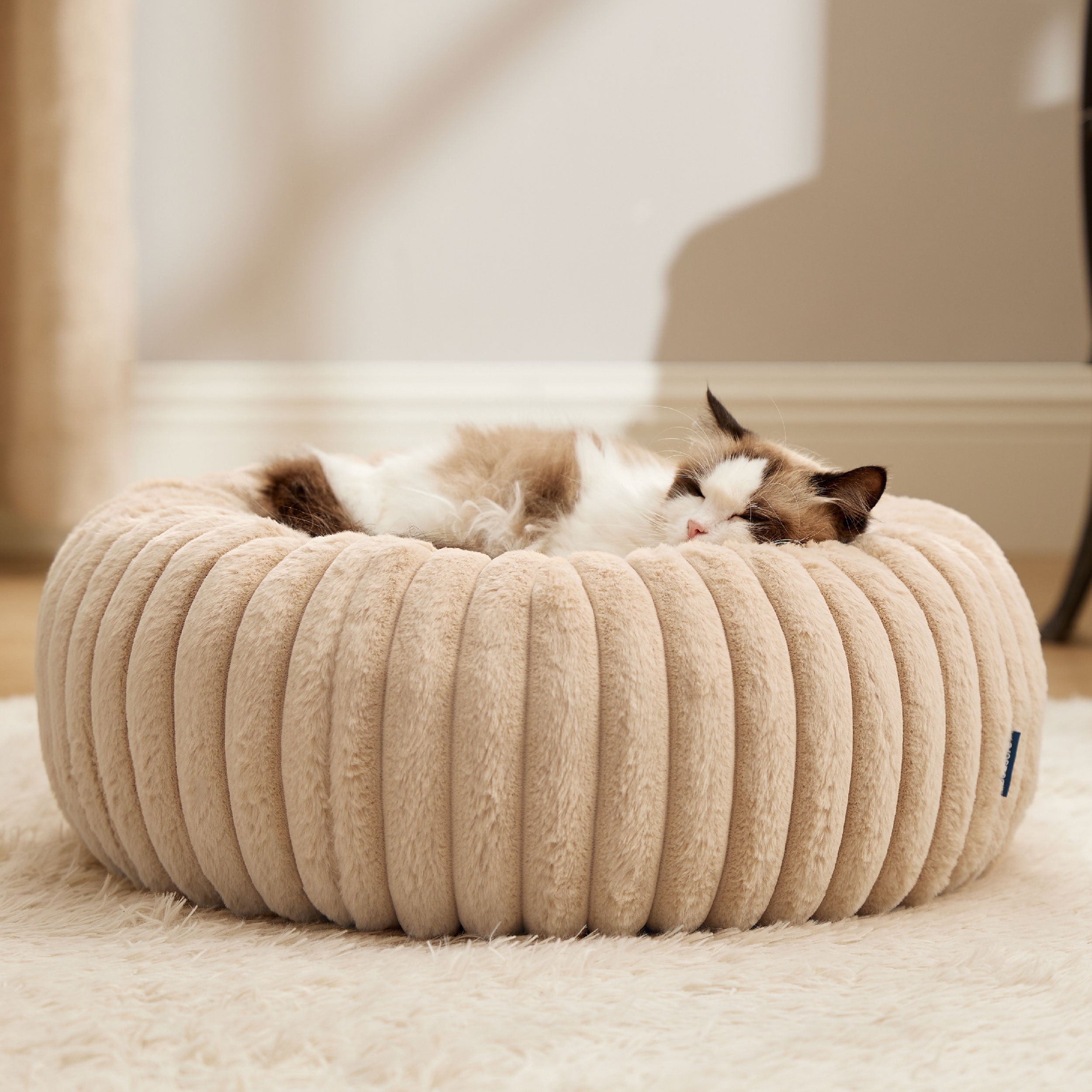 Corduroy Fleece Round Pet Bed