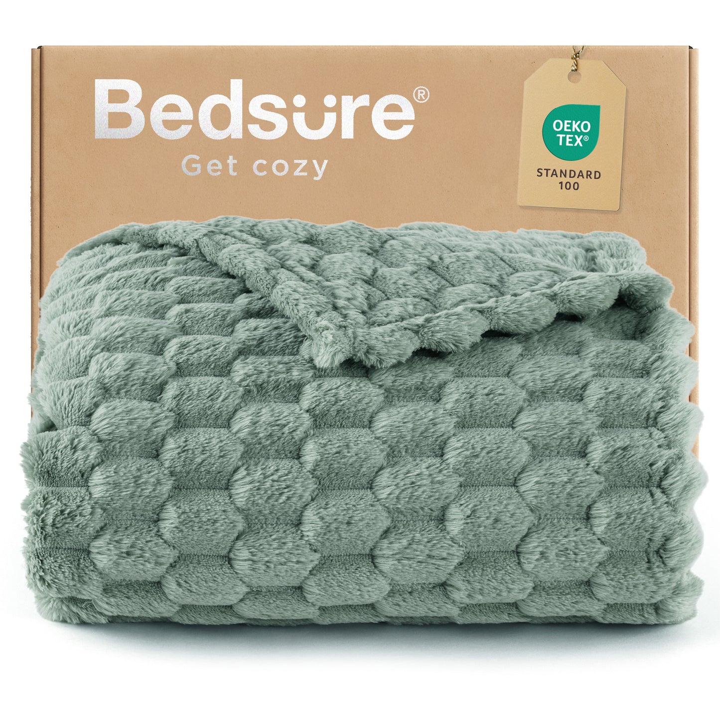 Textured Bubble Flannel Fleece Blanket
