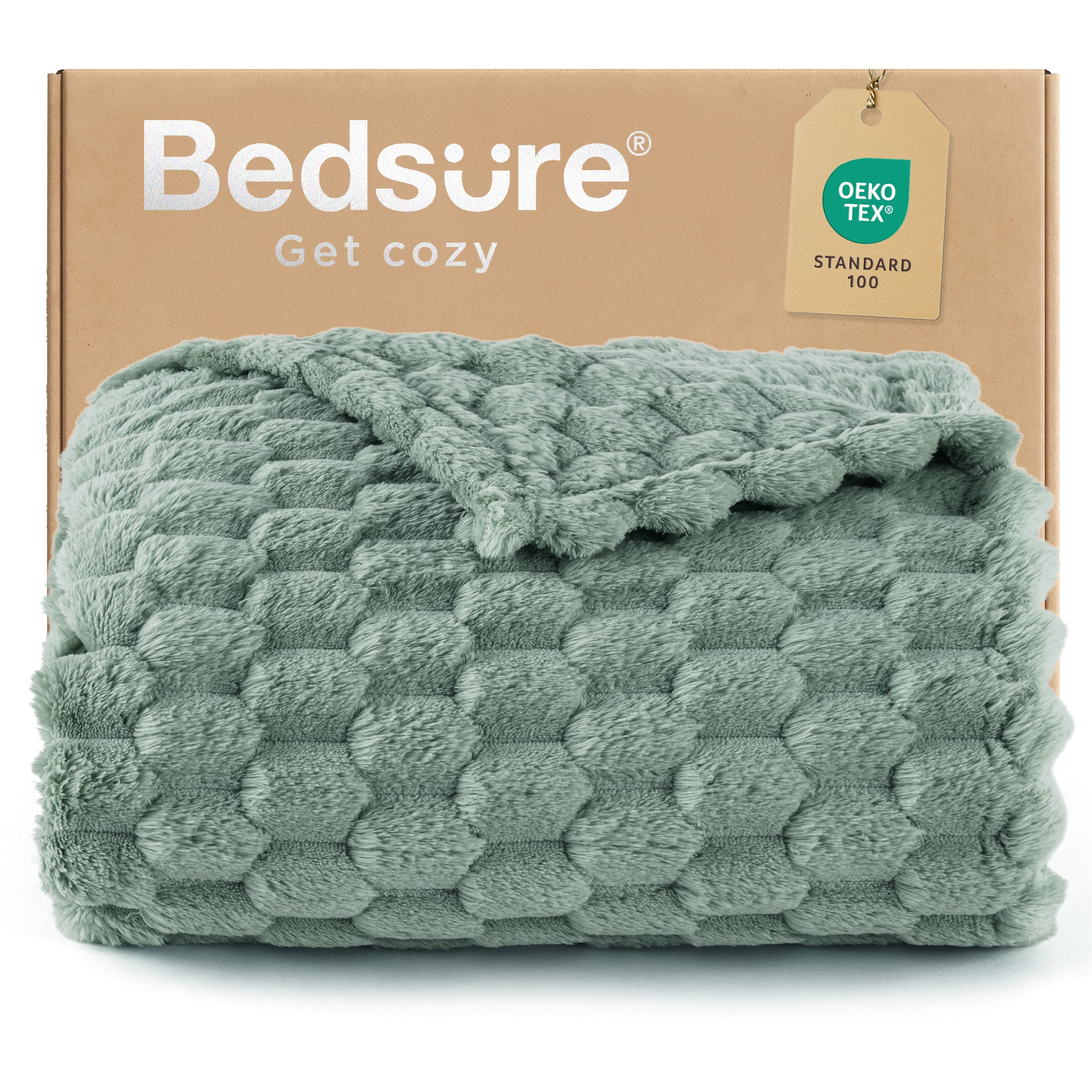 Textured Bubble Flannel Fleece Blanket