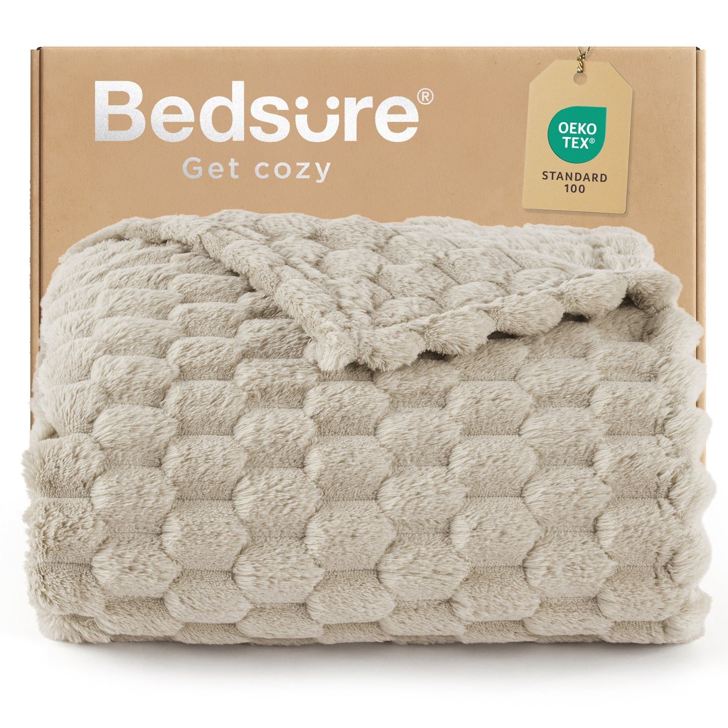 Textured Bubble Flannel Fleece Blanket
