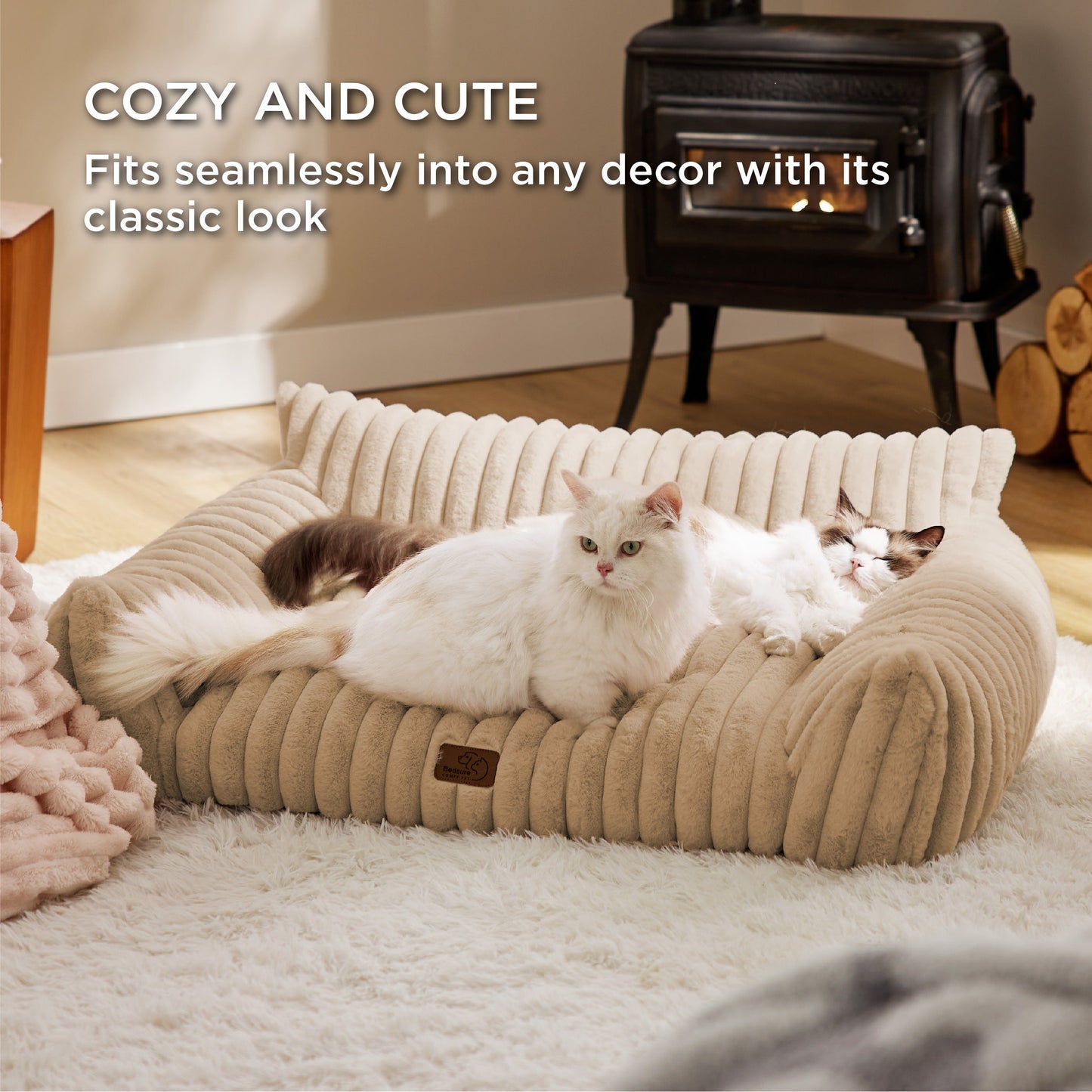 Corduroy Fleece Pet Couch
