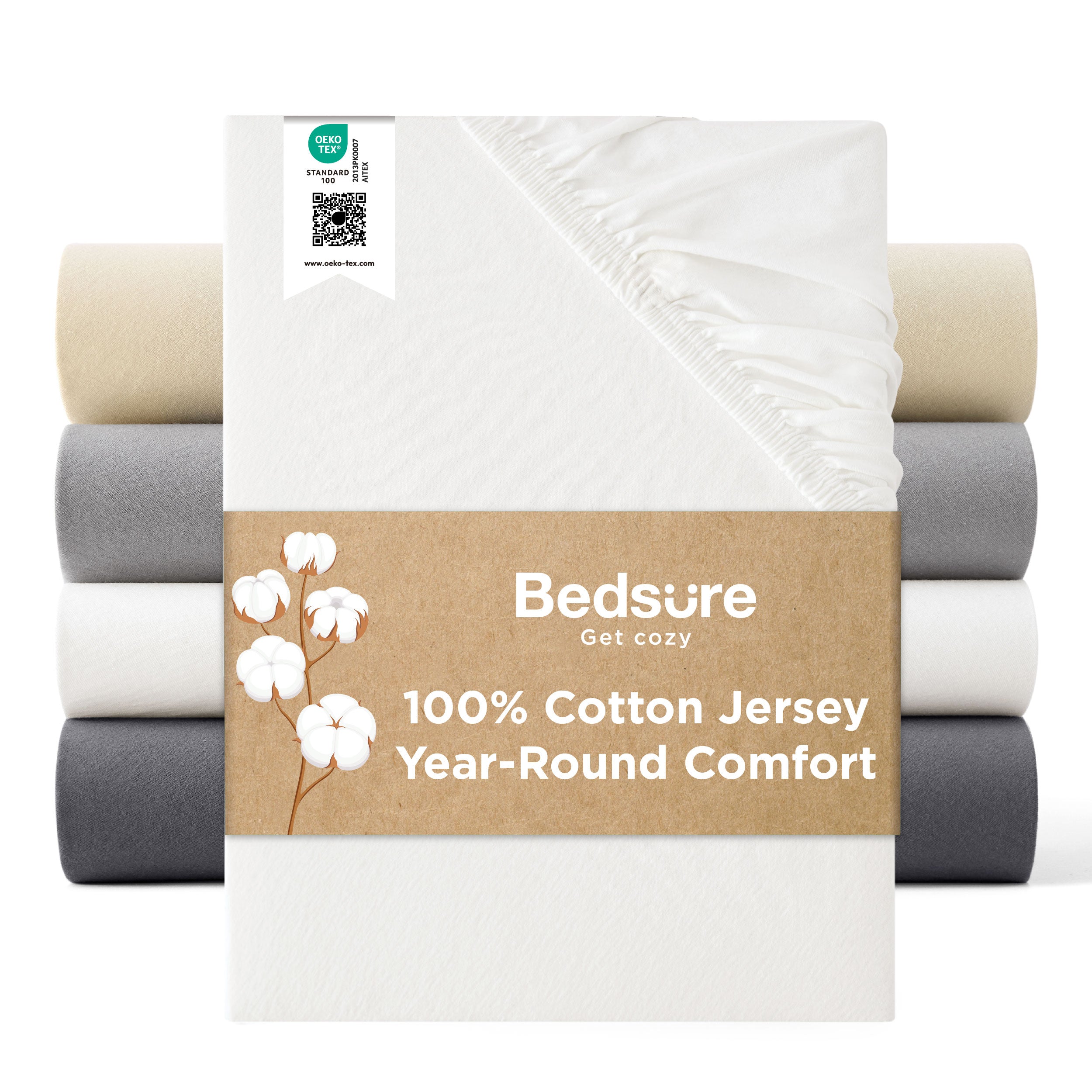 100% Cotton Jersey Fitted Sheet
