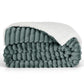 Acquard Stripes Shaggy Sherpa Blanket