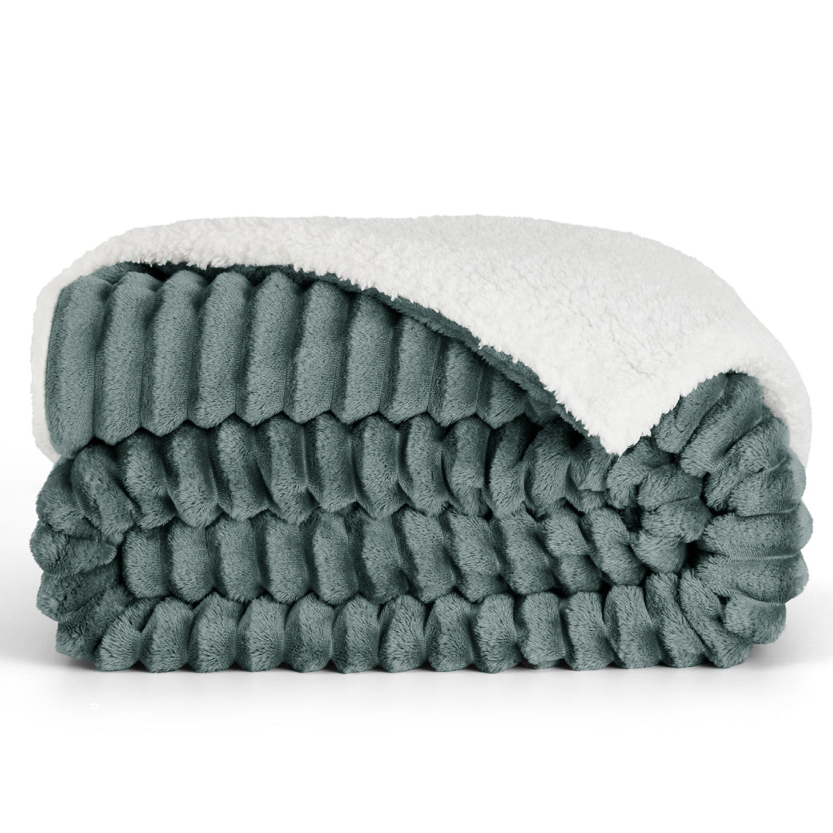 Acquard Stripes Shaggy Sherpa Blanket