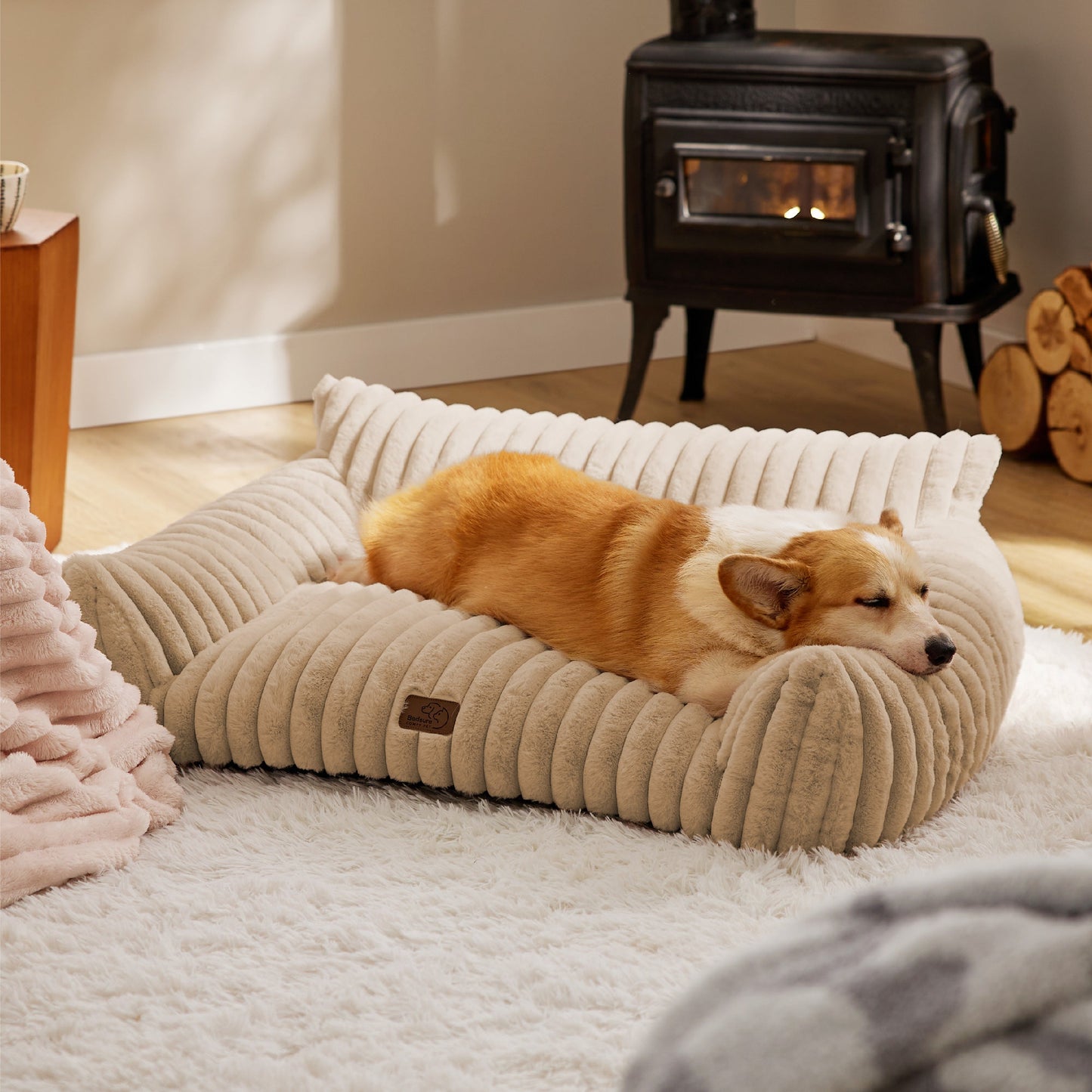 Corduroy Fleece Pet Couch