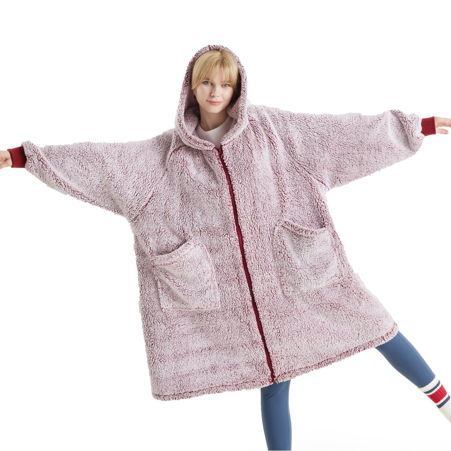 Sherpa Fleece Wearable Blanket