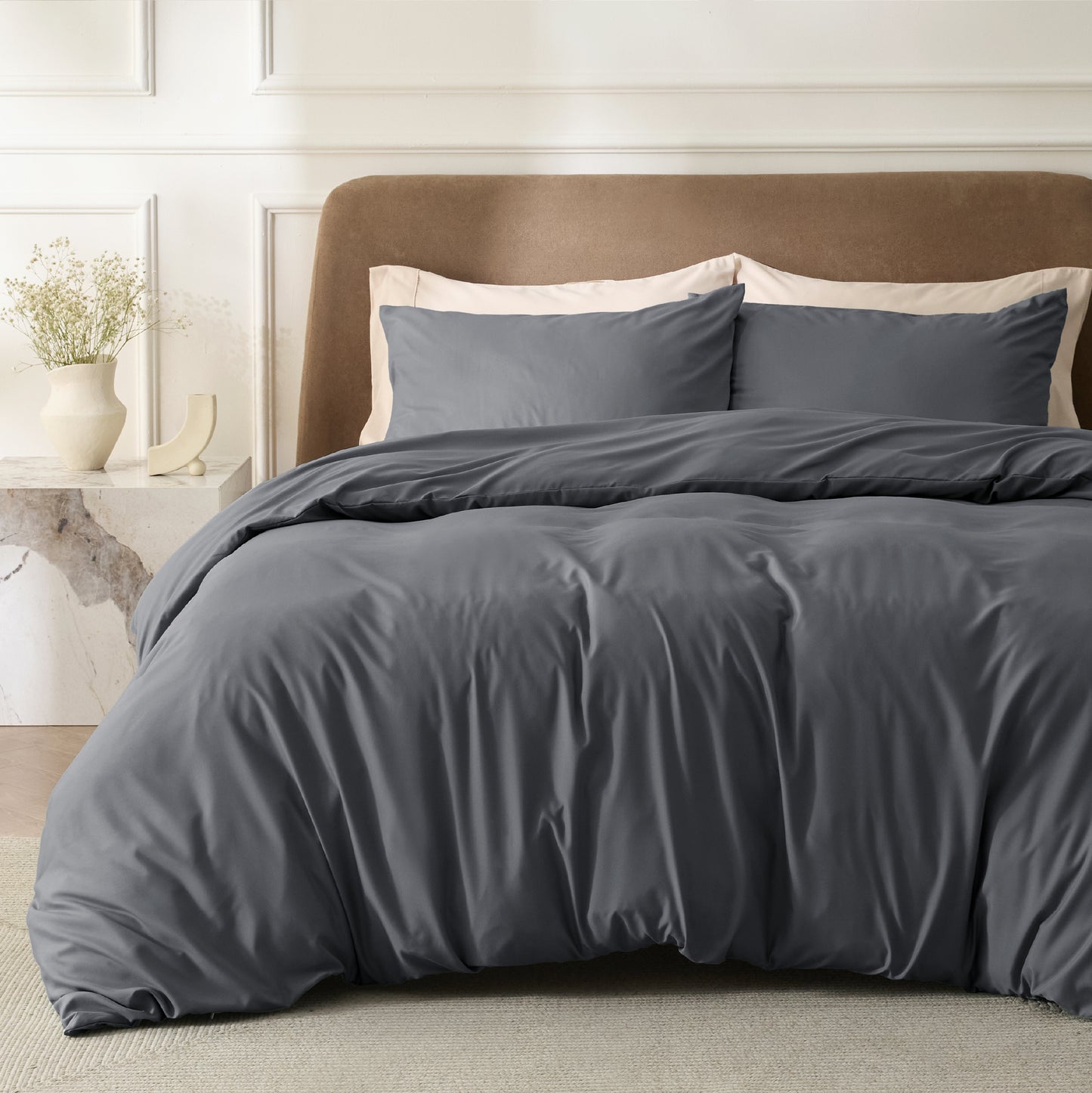 Brushed Polyester Microfiber Duvet Cover Set