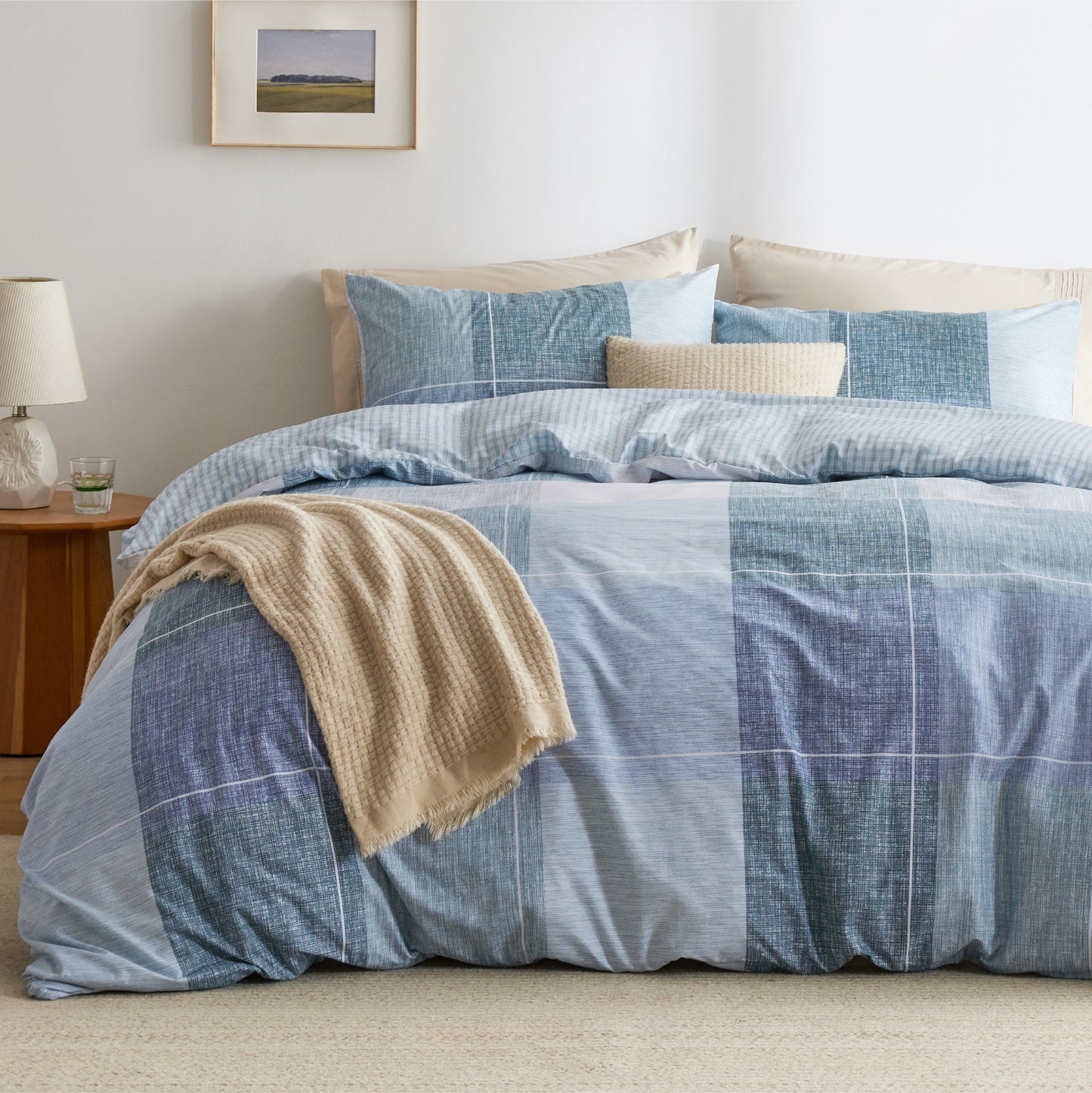 Patterned Polyester Microfiber Duvet Cover Set