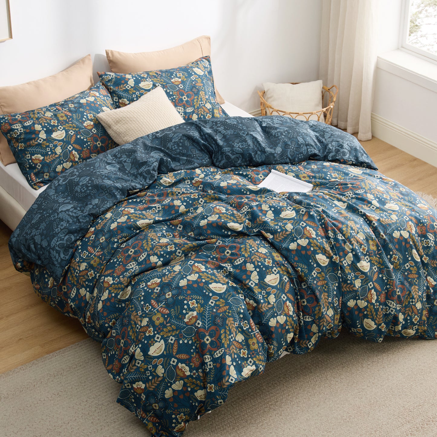 Patterned Polyester Microfiber Duvet Cover Set
