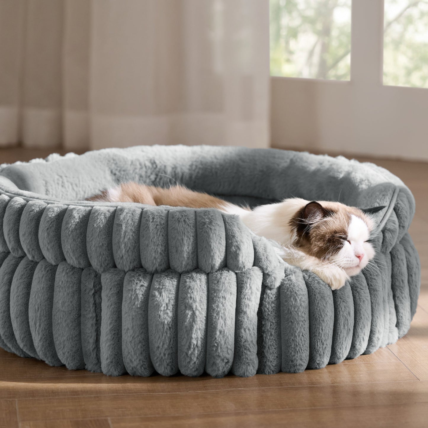 Double-Layer Faux Fur Pet Bed