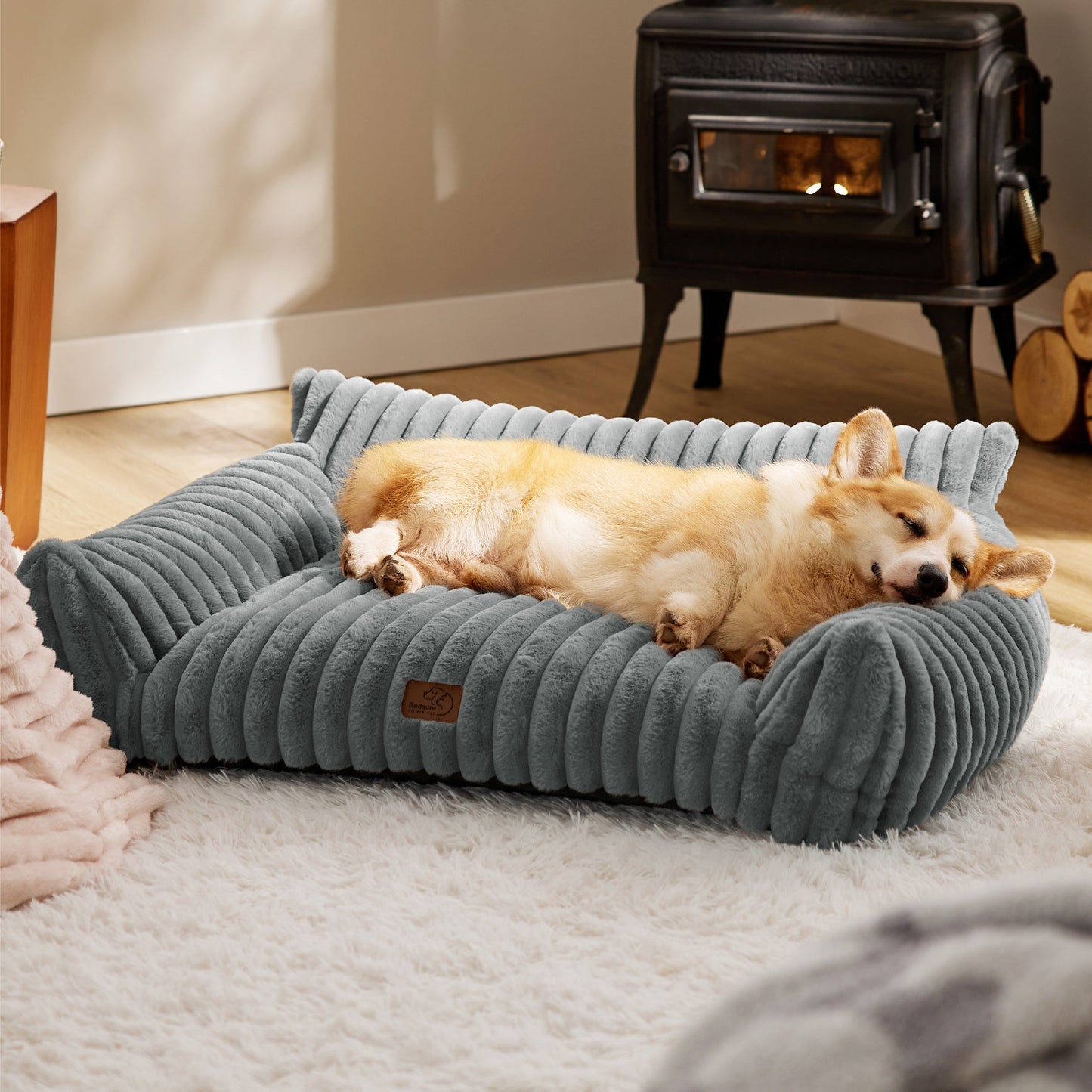 Corduroy Fleece Pet Couch