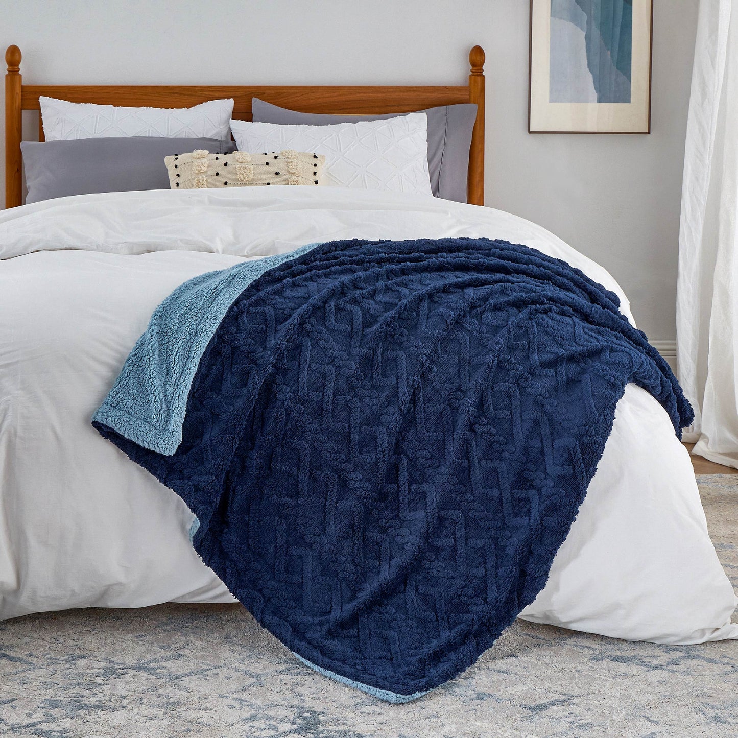 Sherpa Throw Blanket For Couch
