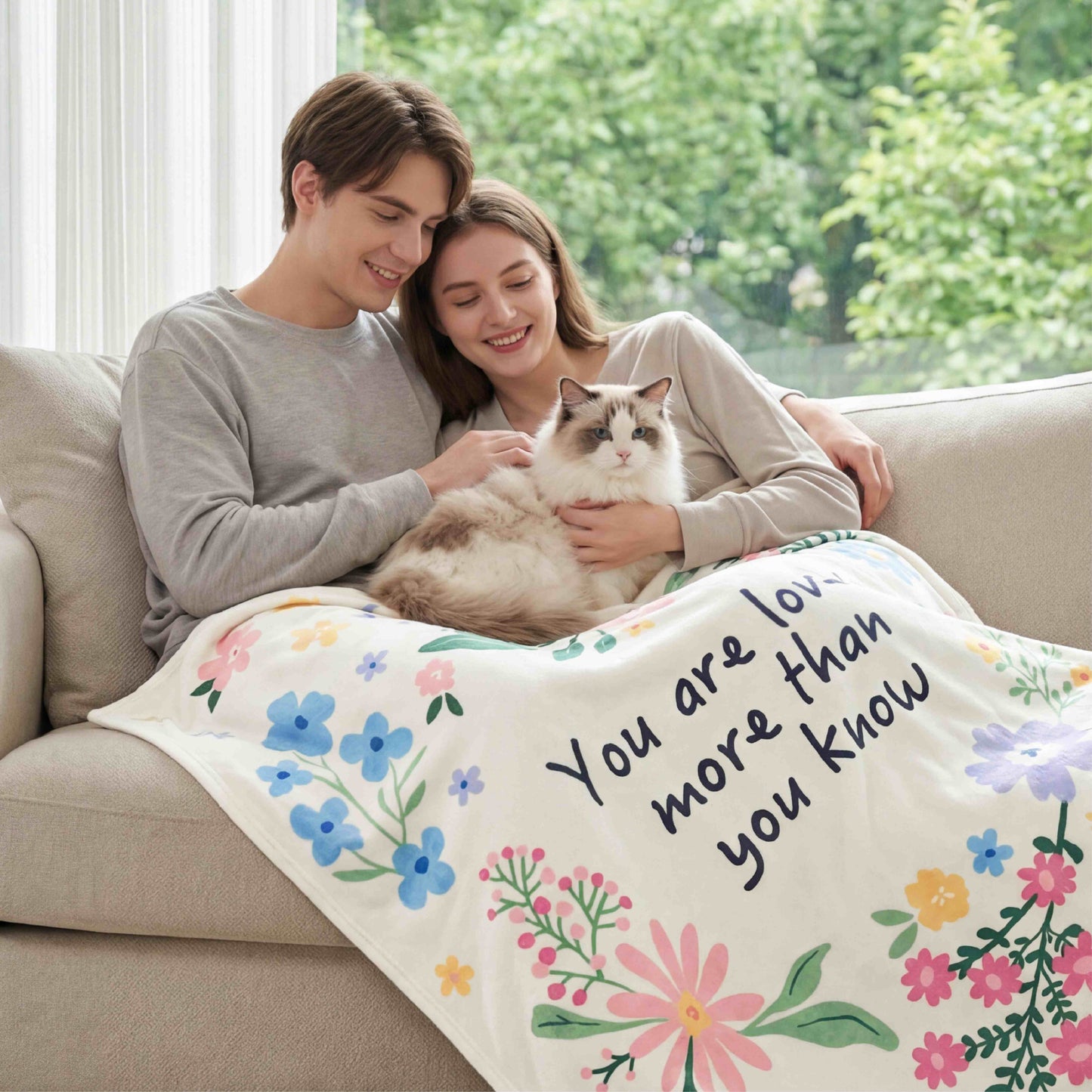 Printed Flannel Fleece Gift Blanket