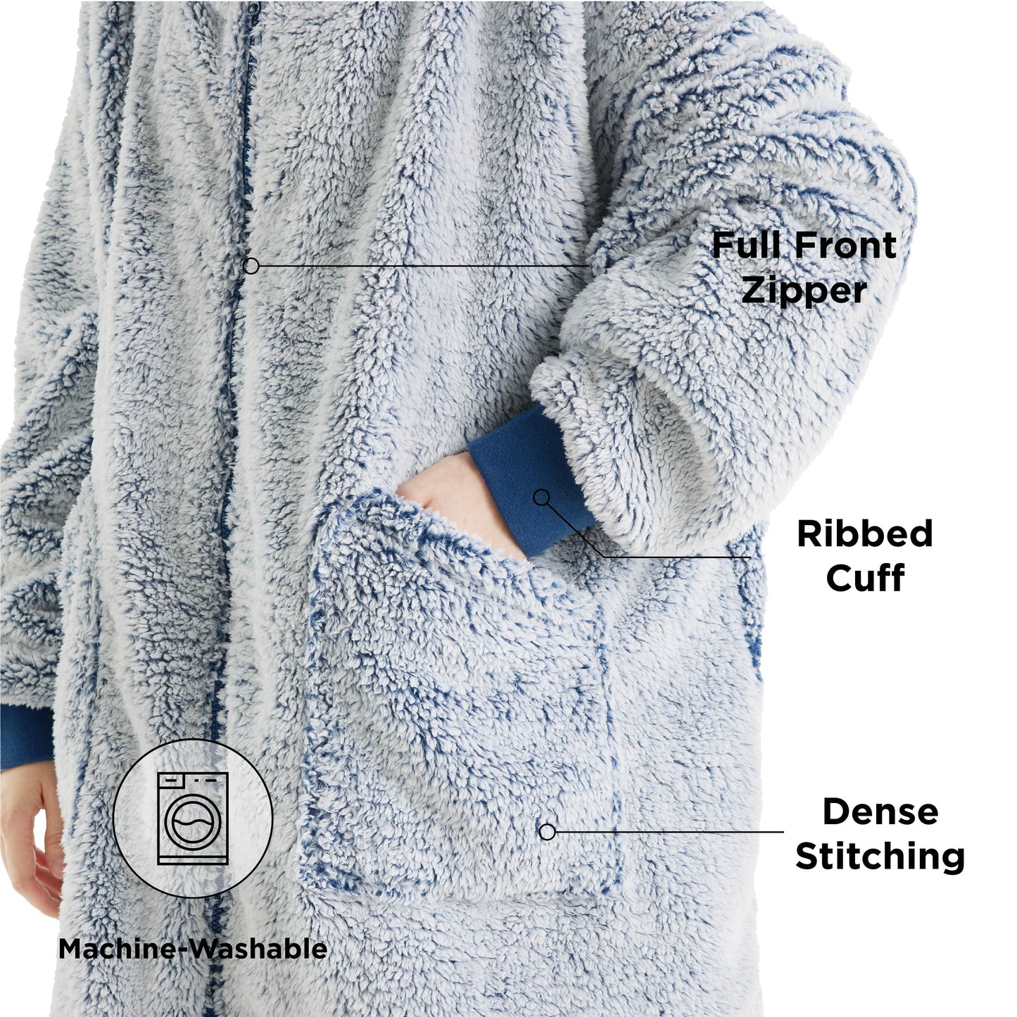 Sherpa Fleece Wearable Blanket