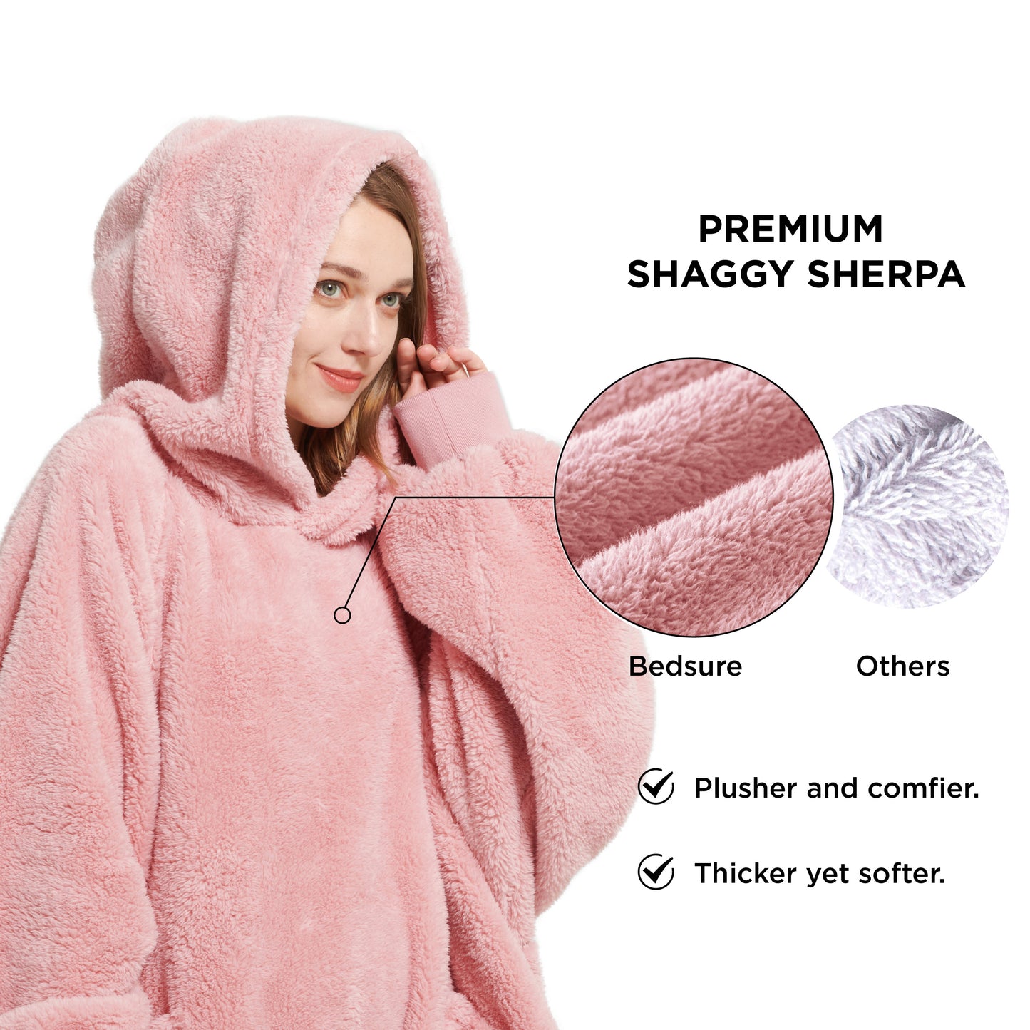 Shaggy Sherpa Wearable Blanket