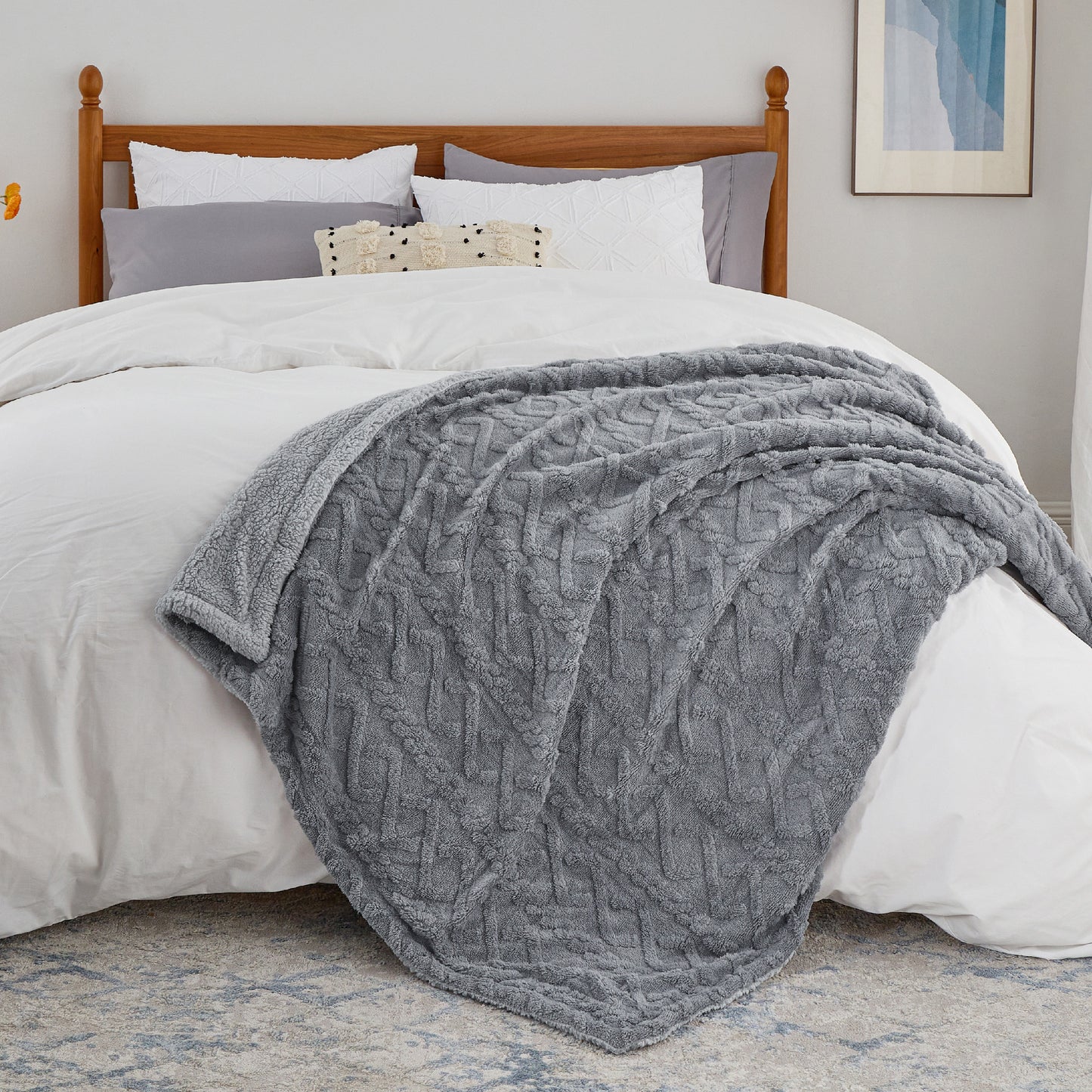 Sherpa Throw Blanket For Couch