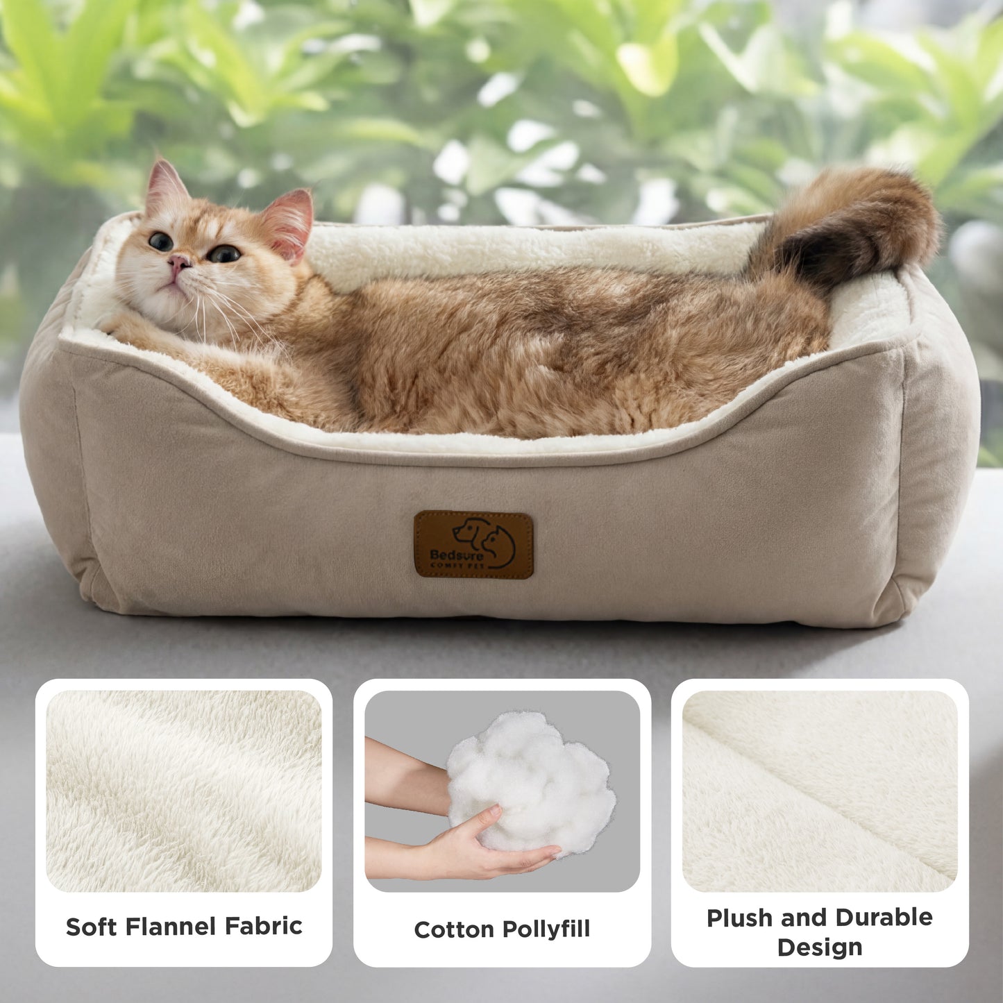 Rectangle Fleece Pet Bed