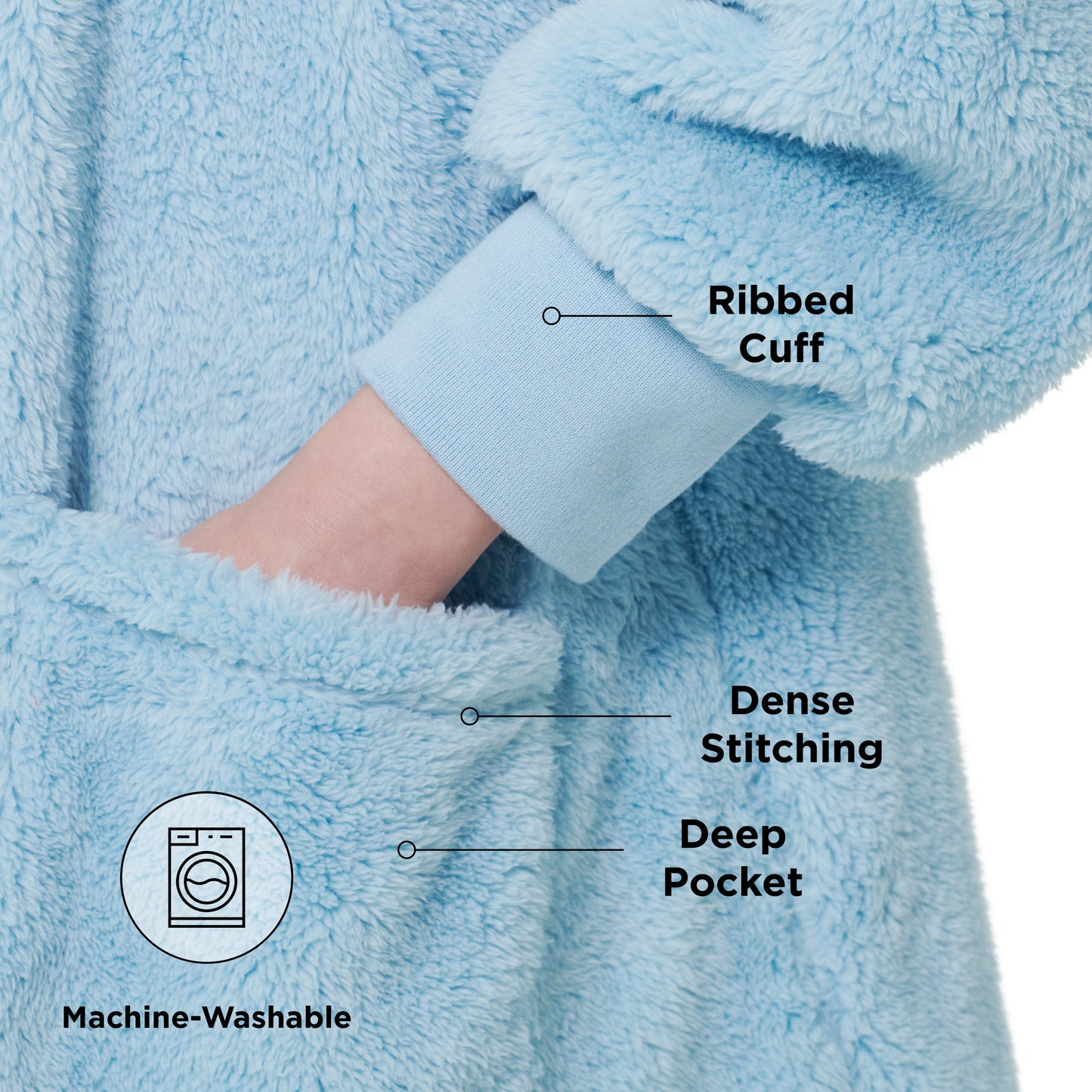 Shaggy Sherpa Wearable Blanket