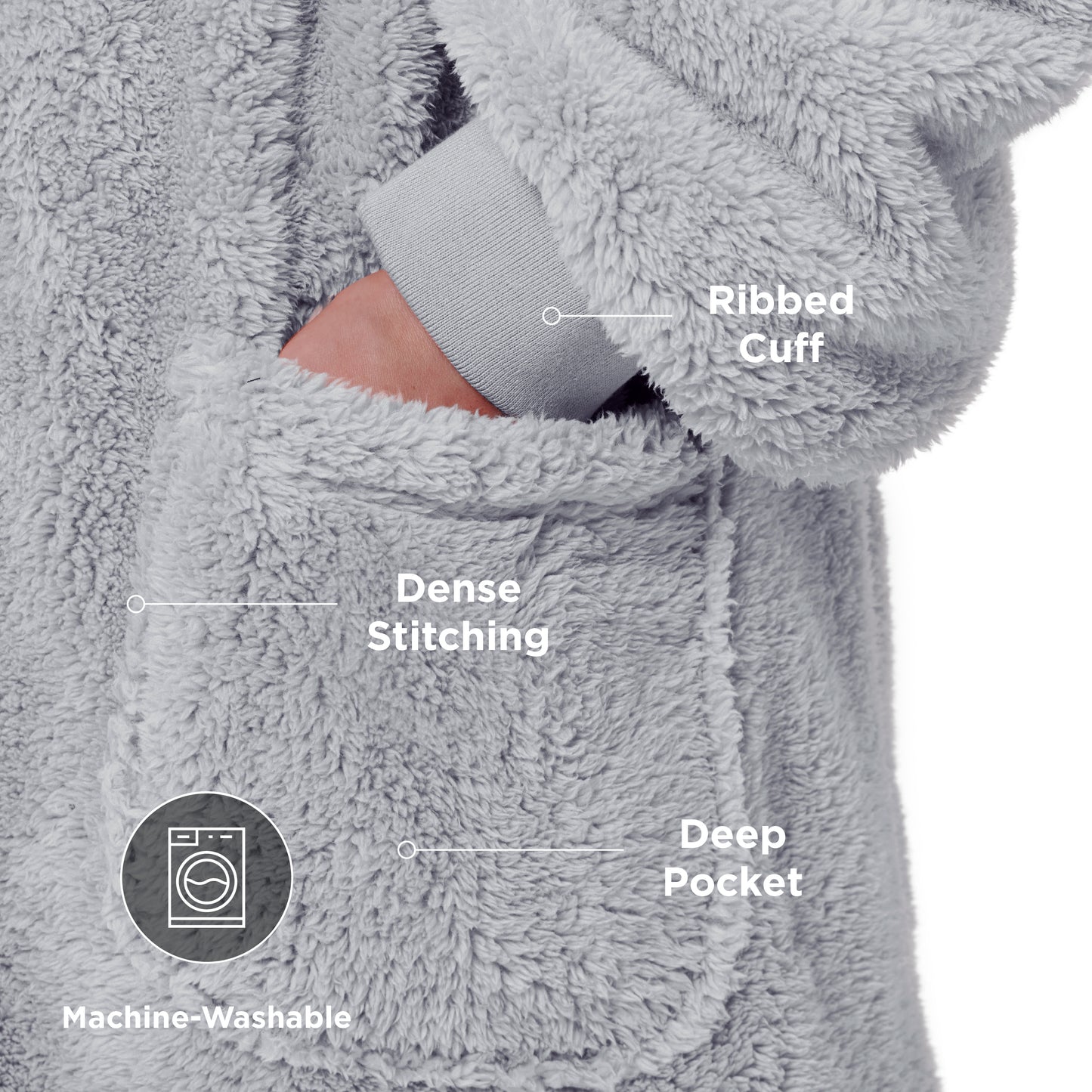 Shaggy Sherpa Wearable Blanket