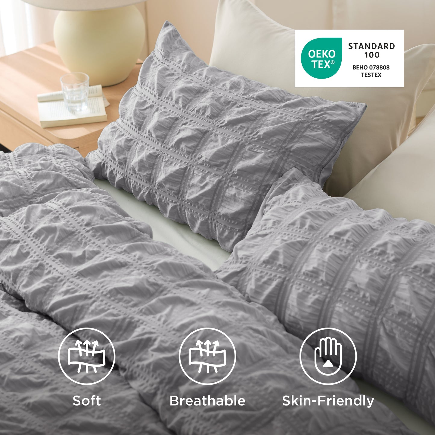 Seersucker Duvet Cover Set