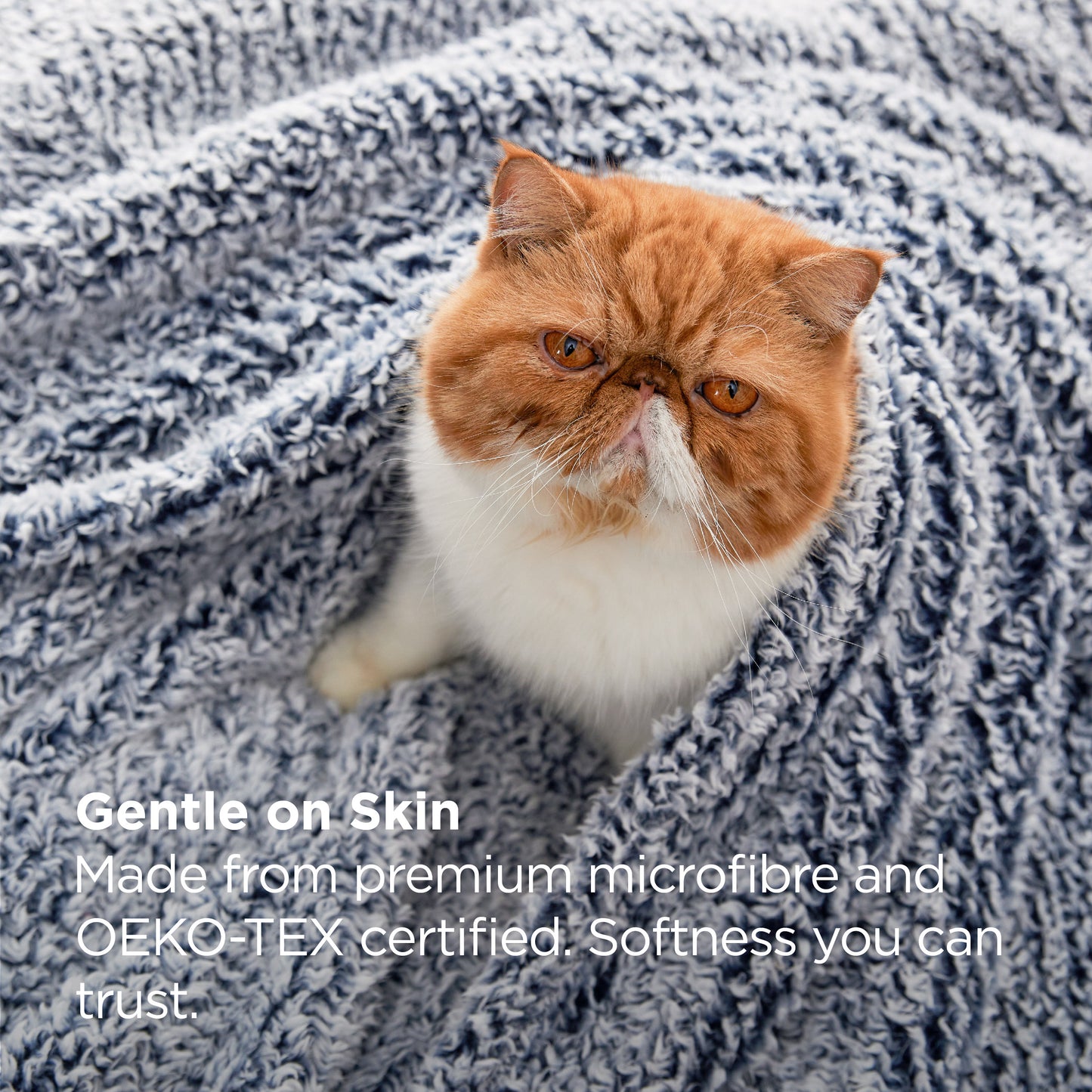 Melange Shaggy Sherpa Blanket