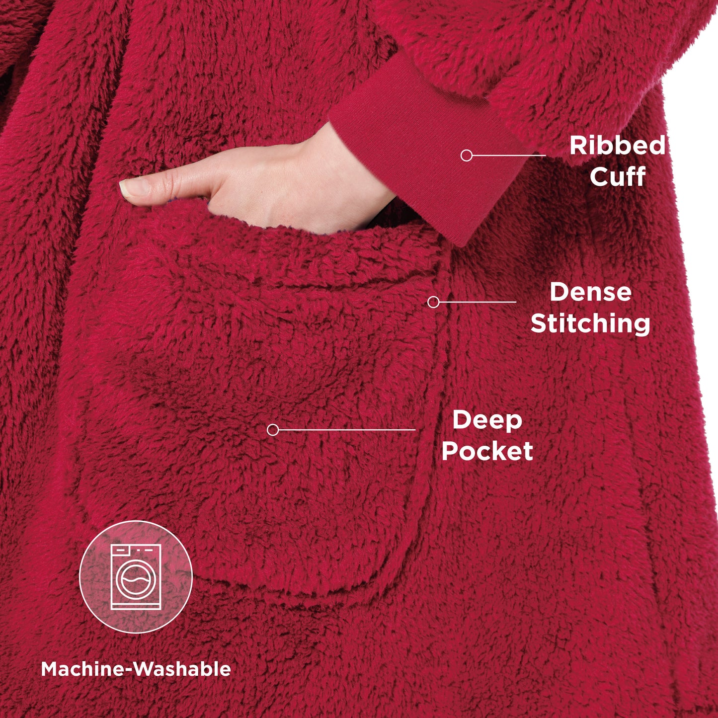 Shaggy Sherpa Wearable Blanket