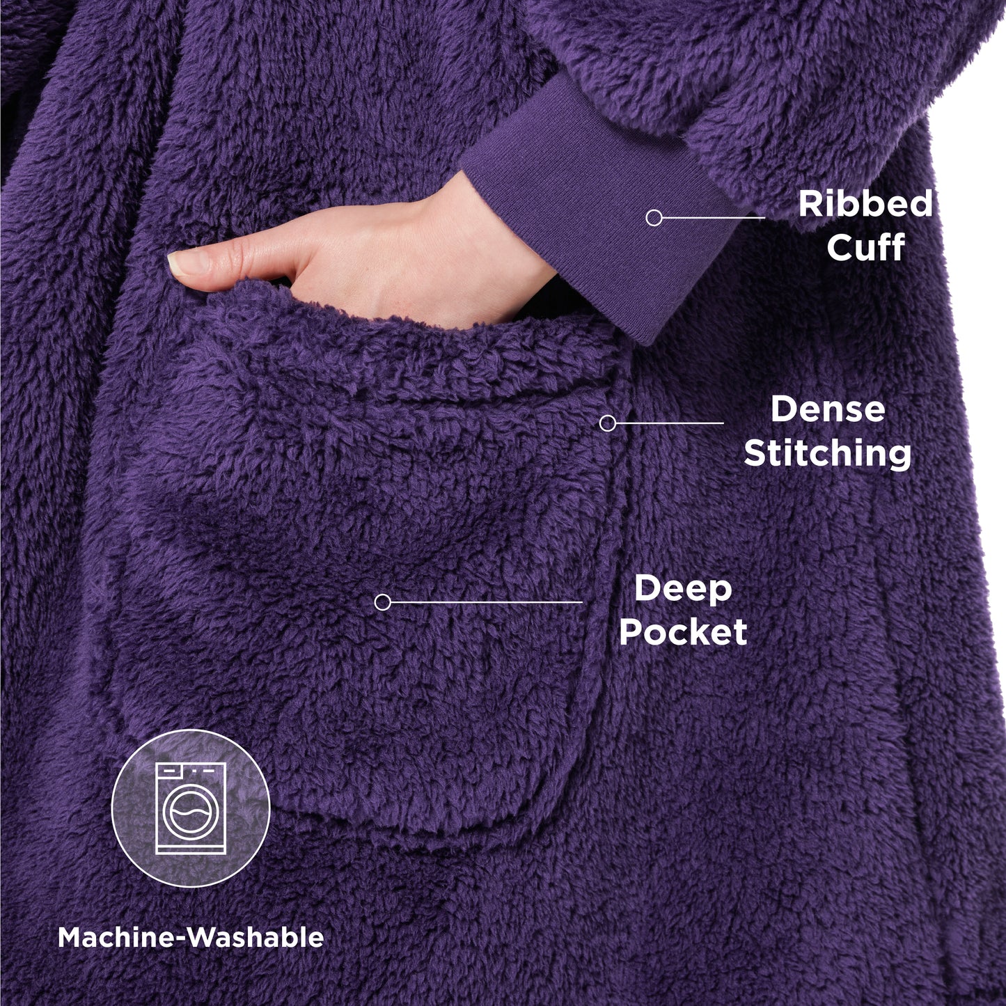 Shaggy Sherpa Wearable Blanket