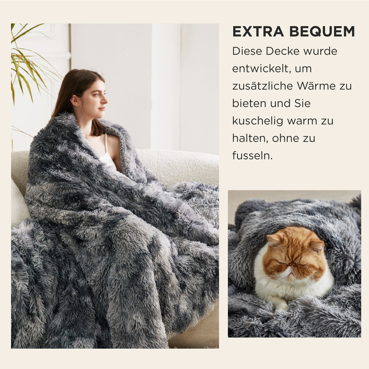 Fuzzy Faux Fur Blanket