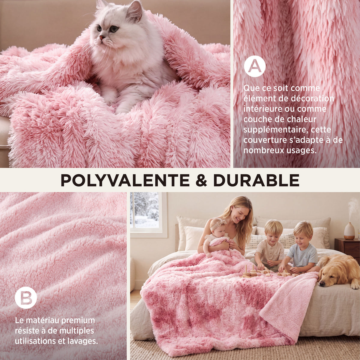 Fuzzy Faux Fur Blanket